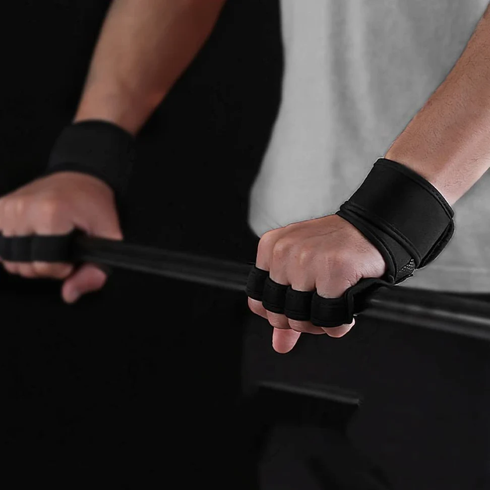 Hand Grip Silicone Spessa Spugna Ginnastica Guardia Palm Protezioni Guanto Barra per trazioni Guanto per Sollevamento Pesi Guanti da Palestra 1 Paio (Colore : XL)