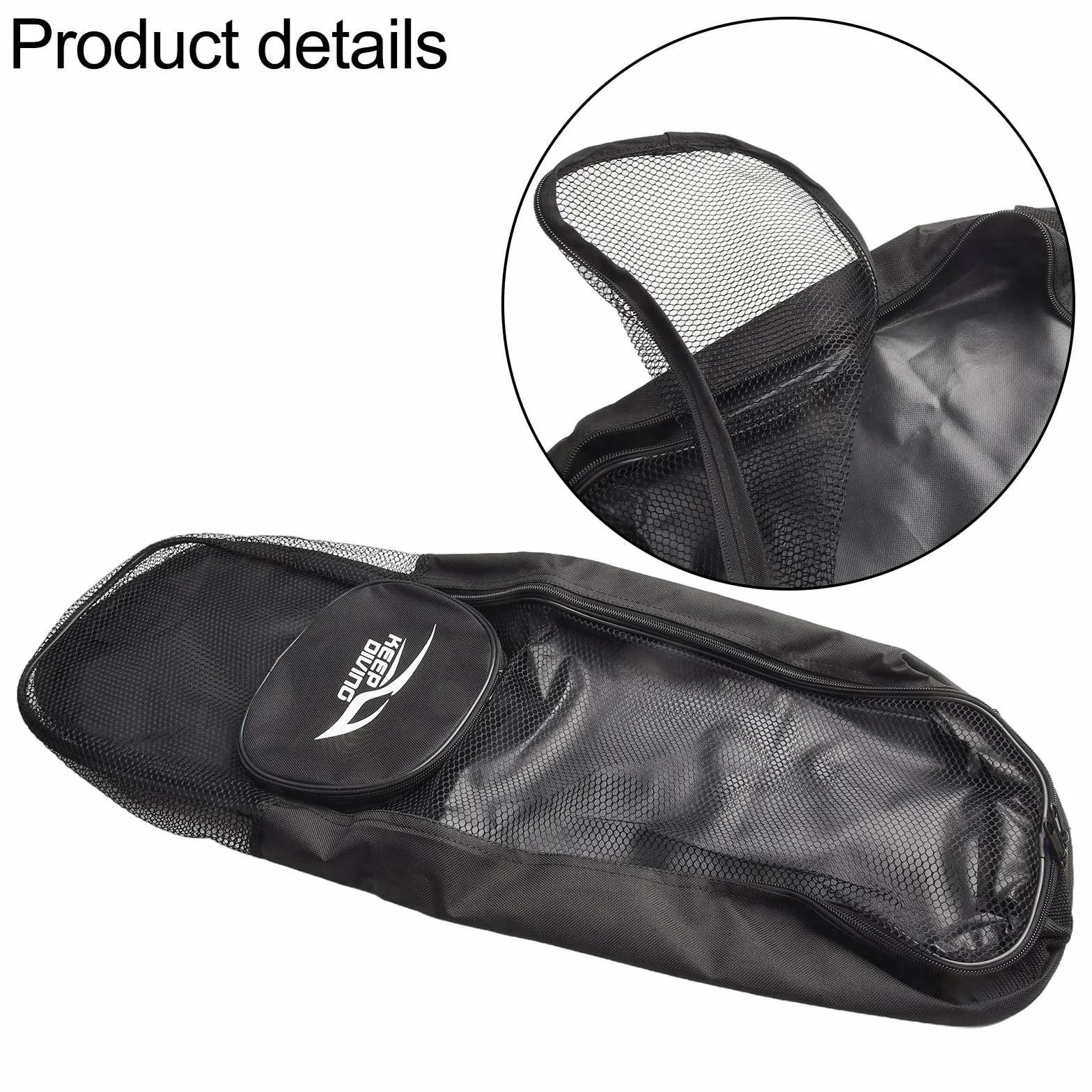 Zoegneer Borsa da snorkeling in PVC con tracolla regolabile per attrezzatura subacquea nero