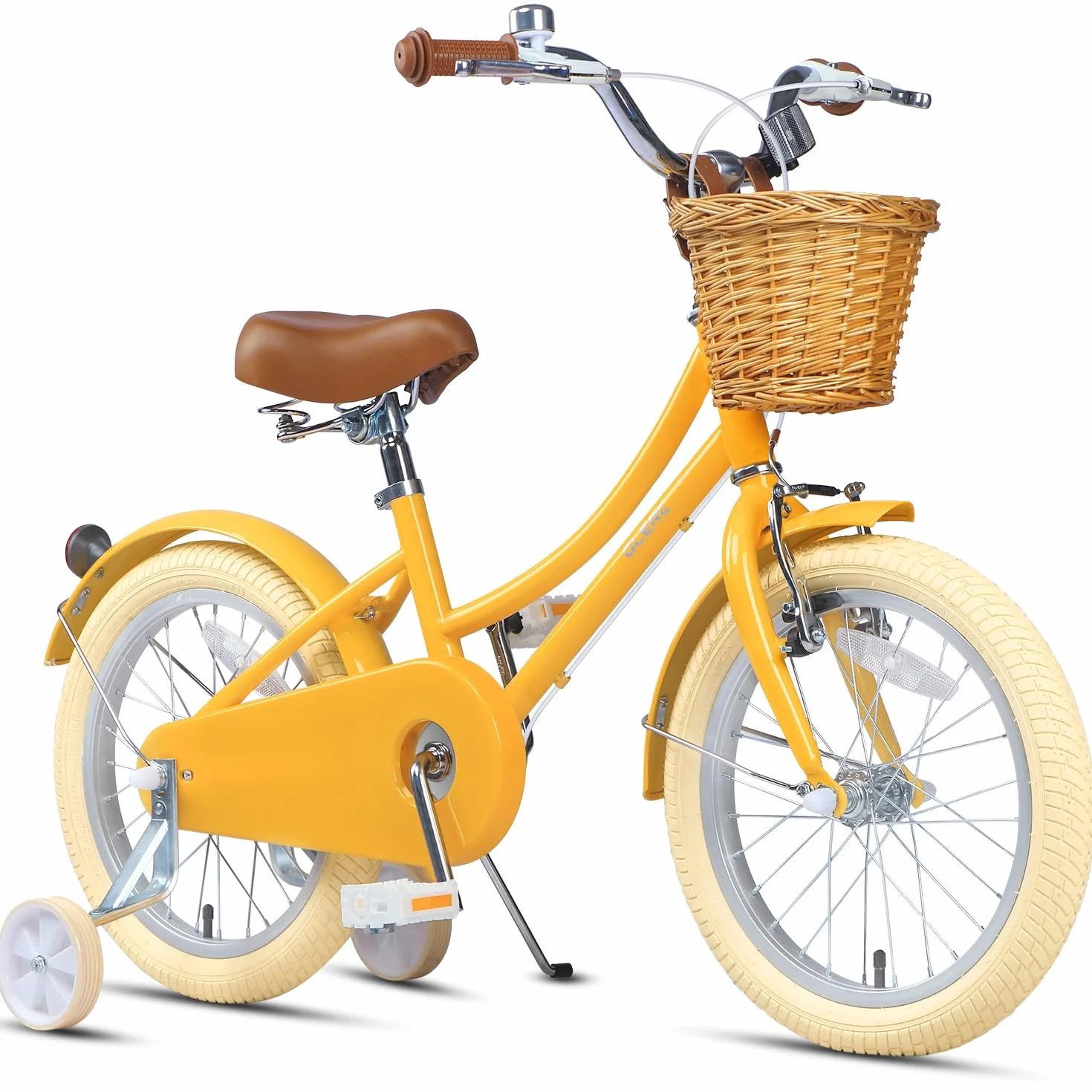 Bicicletta per bambine con cestino 12-20 pollici con campanello e stabilizzatori