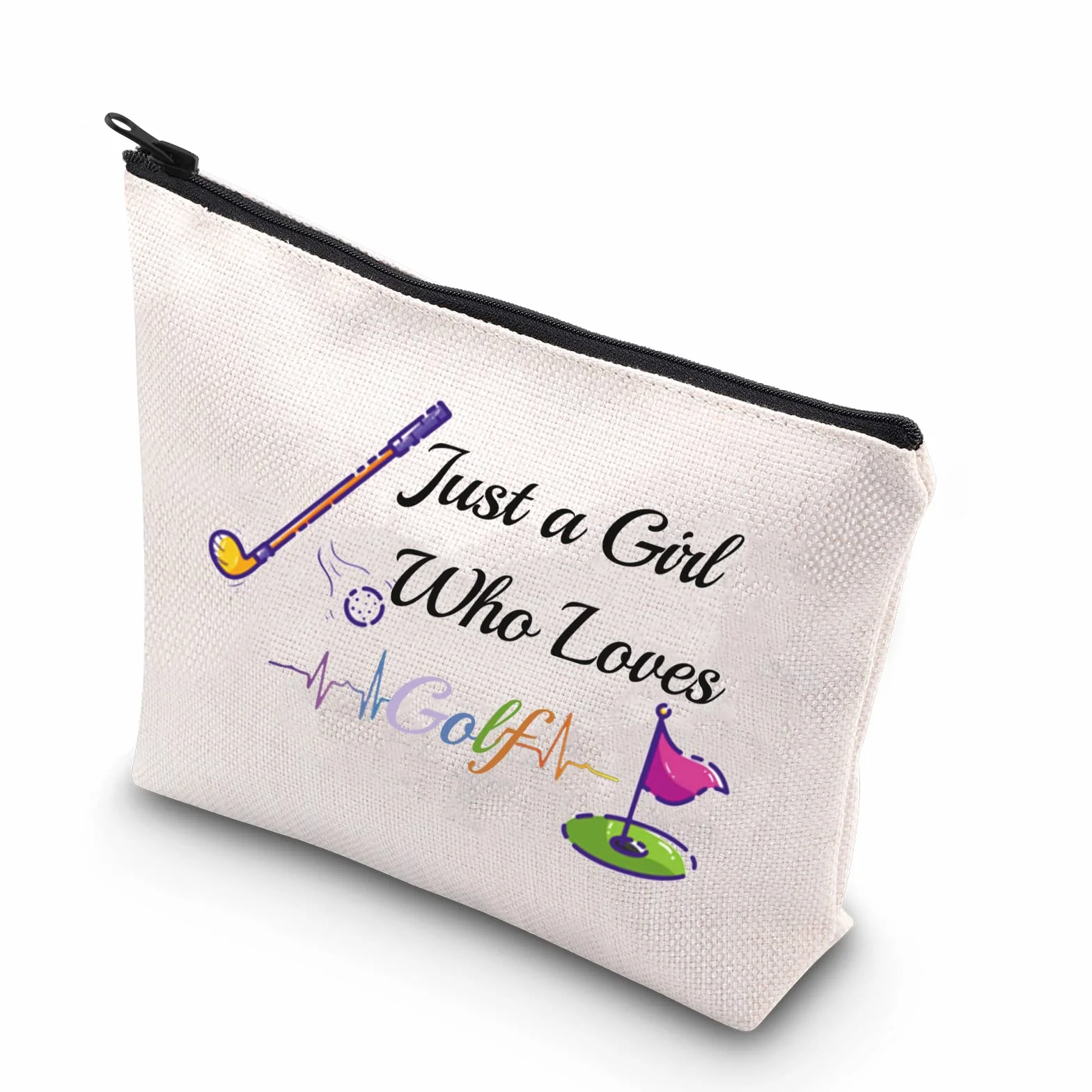 Just a Girl Who Loves Golf Cosmetic Makeup Bag Golfista Borsa da viaggio Organizer