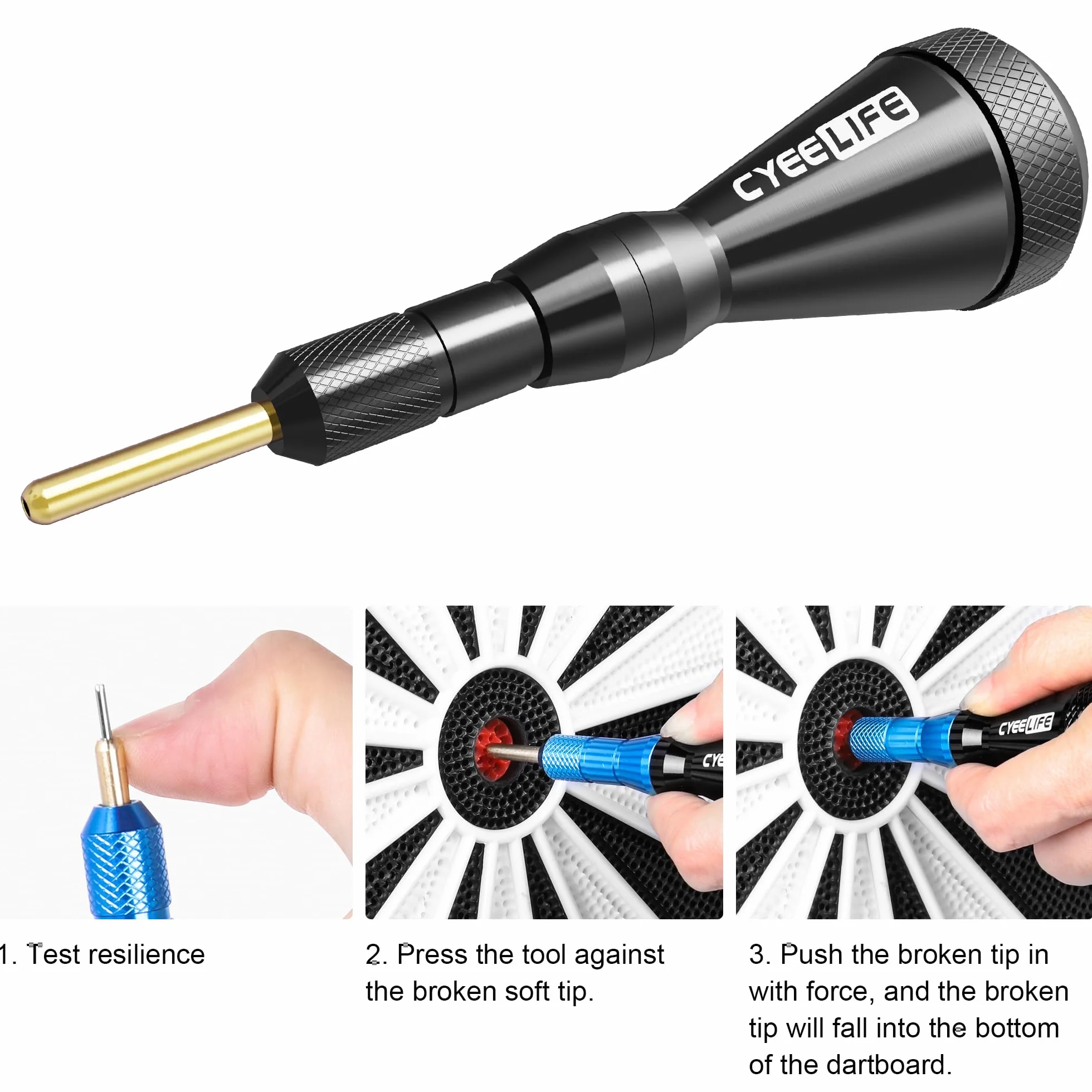 CyeeLife Remover Soft Tip do strzałek, akcesoria do darta