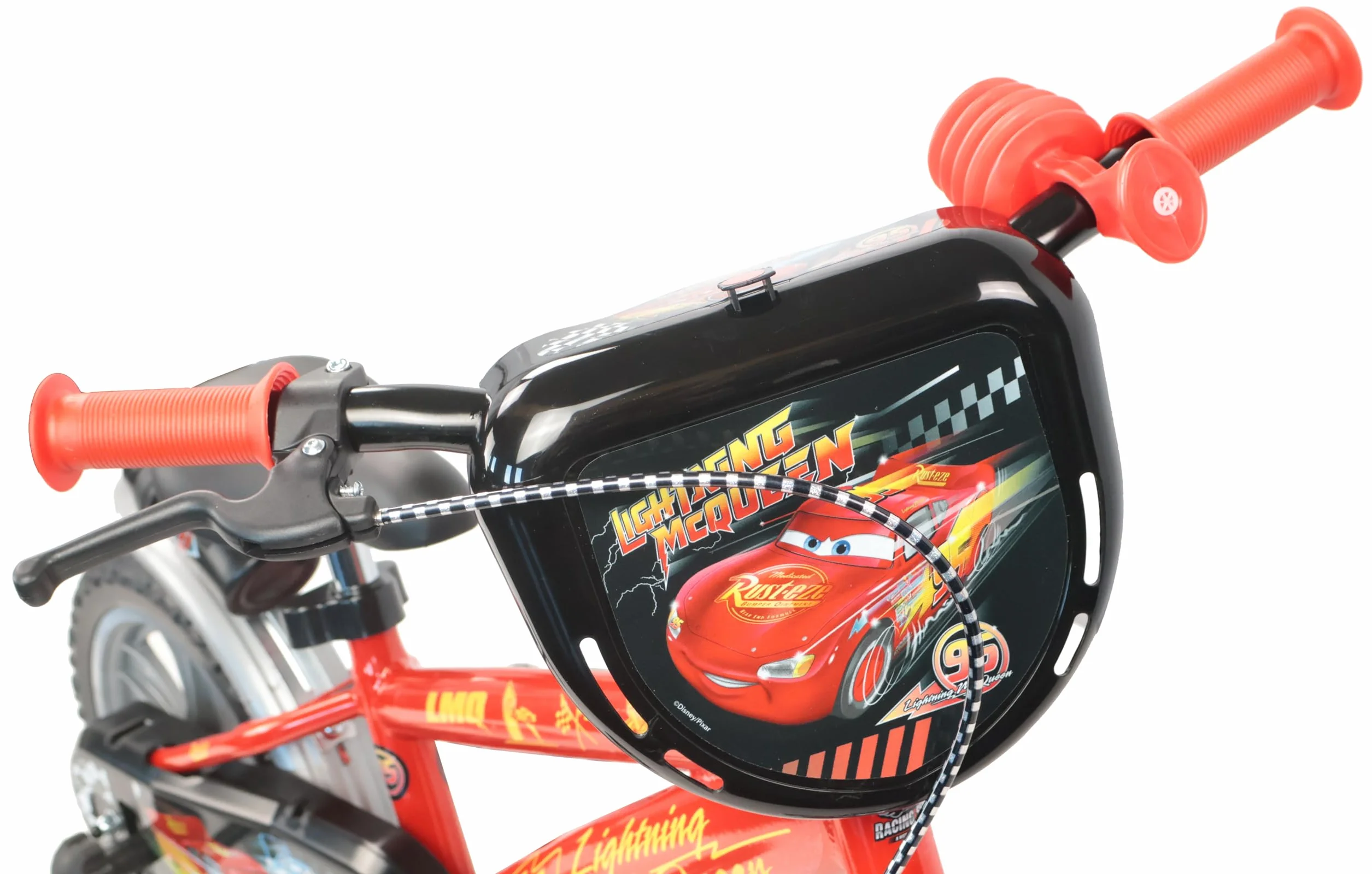 Denver Bike Bicicletta Bambino 12 Pollici Licensed Cars, 2-4 Anni, Rotelle Removibili, Freno Anteriore Caliper, Telaio Acciaio, Ruote EVA Antiforatura