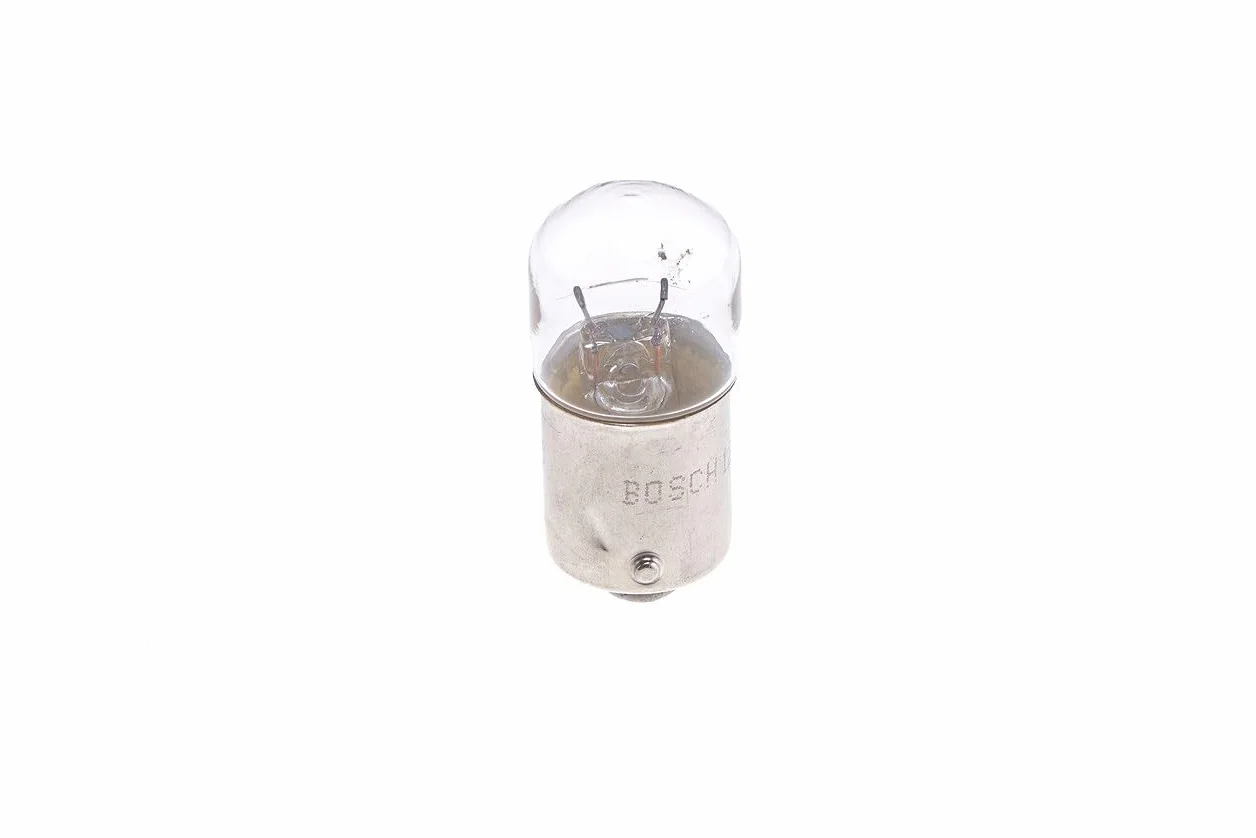Bosch Lampadine Alogene R5W Pure Light, 12 V 5 W, Ricambio di Qualità Originale- Attacco BA15s - Confezione da 2 Lampadine