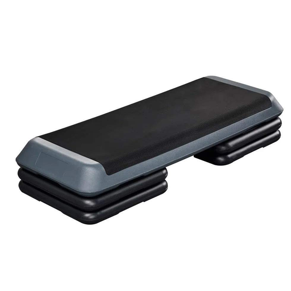 Yaheetech Step da Aerobica Piattaforma Step con 3 Altezze Regolabili 109,5 x 42 cm Grigio