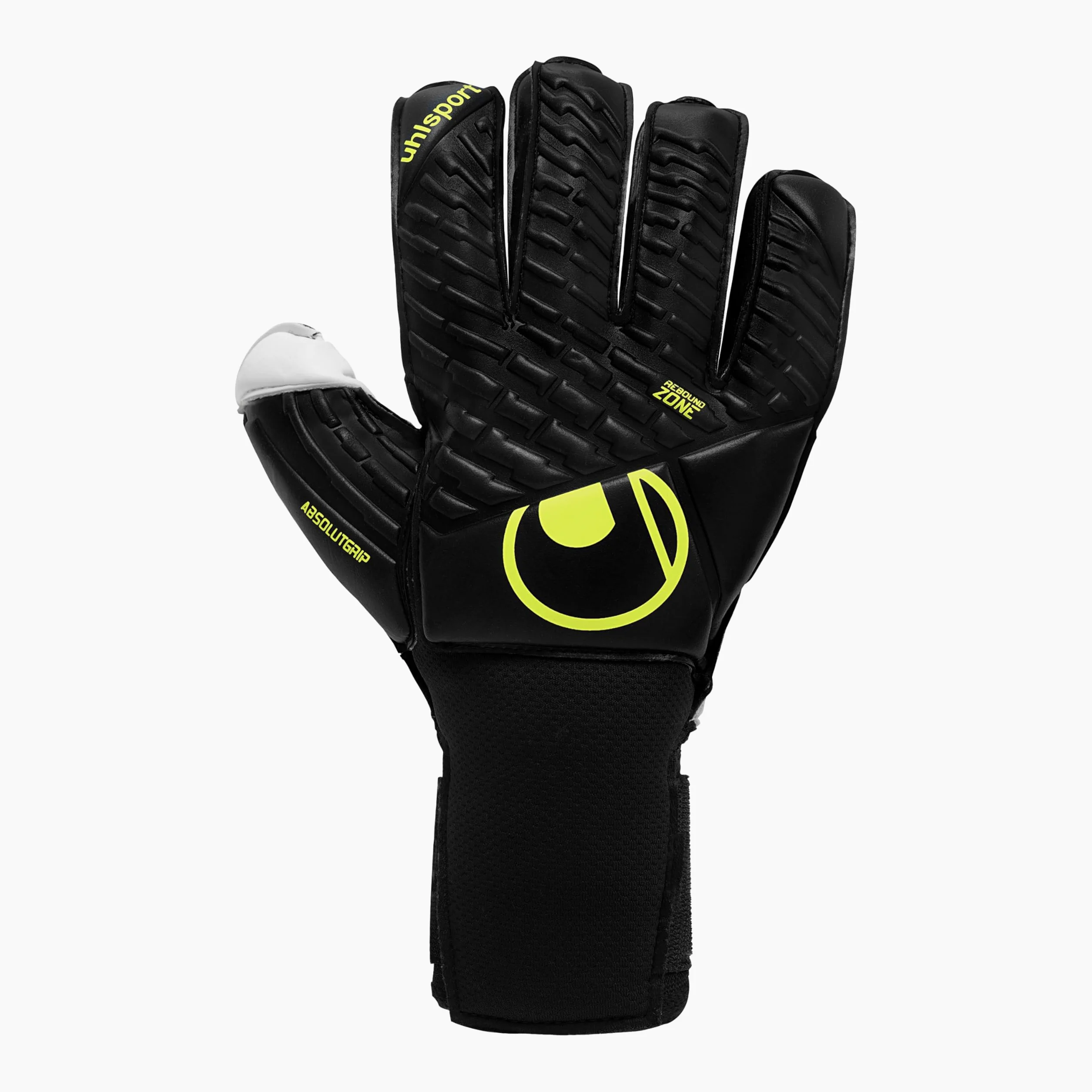 uhlsport Absolutgrip Flex Frame Carbon Guanti da portiere da calcio: guanti da portiere professionali con protezione per le dita, presa e stabilità