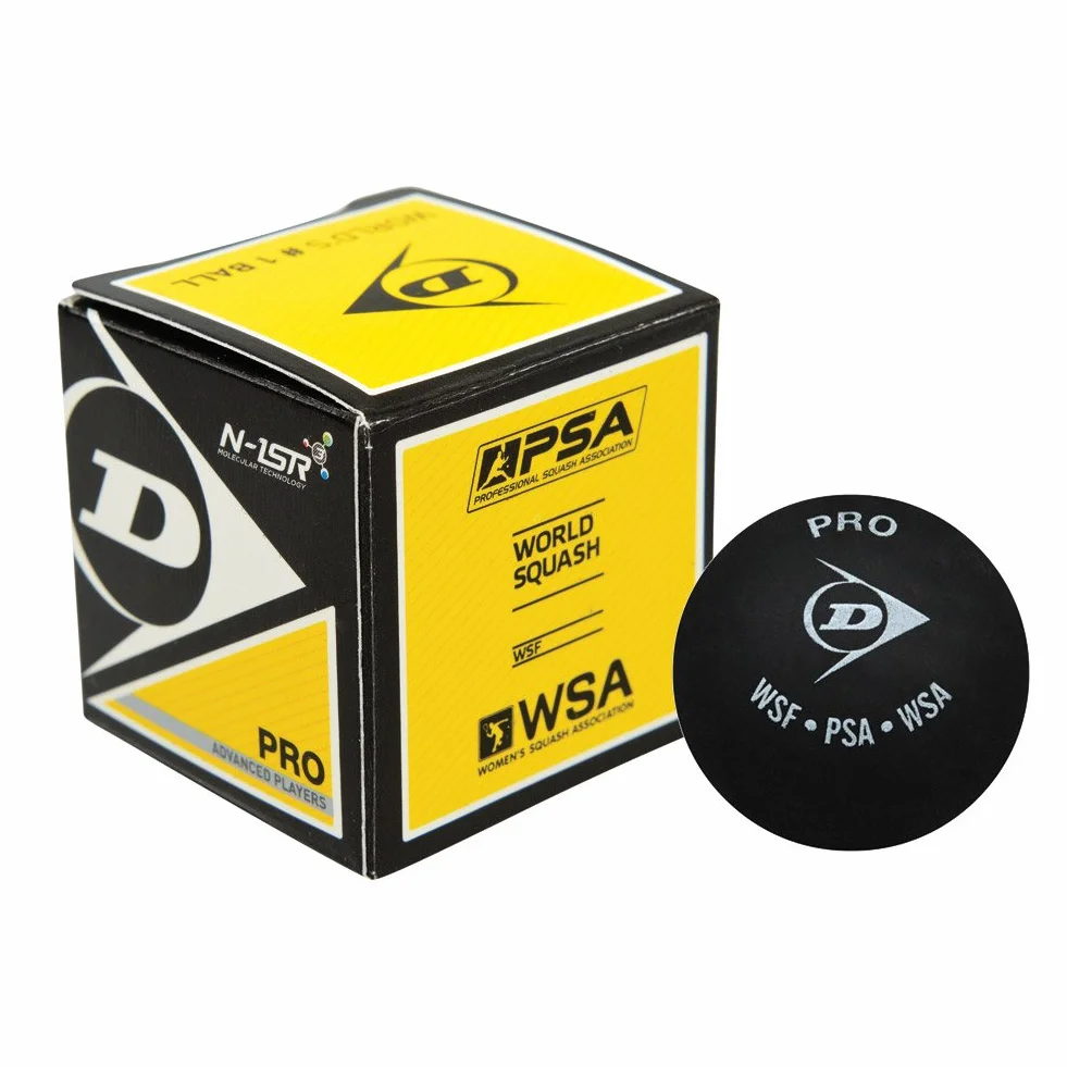 DUNLOP Pro Glass Court Palla da squash 12 palline