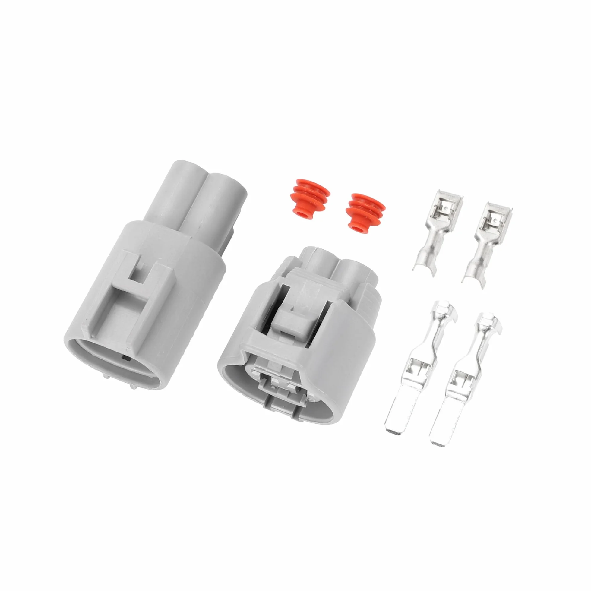 Connettore Spina Ventola Radiatore Toyota RAV4 4,8mm Impermeabile 2 Pin Grigio 1 Set