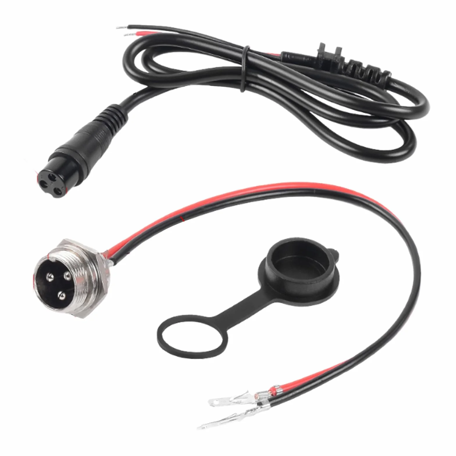 Connettore Porta di Ricarica per Scooter Elettrico 3 Pin 220V Materiali Ignifughi