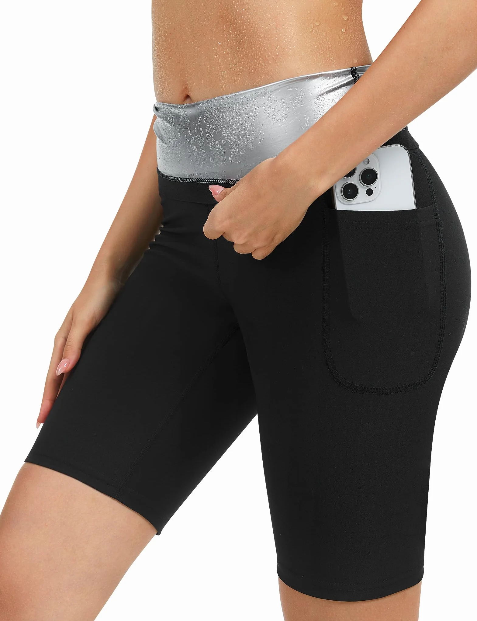 Kiiwah Leggings Dimagranti Effetto Sauna Donna con Tasca per Sport Yoga Fitness