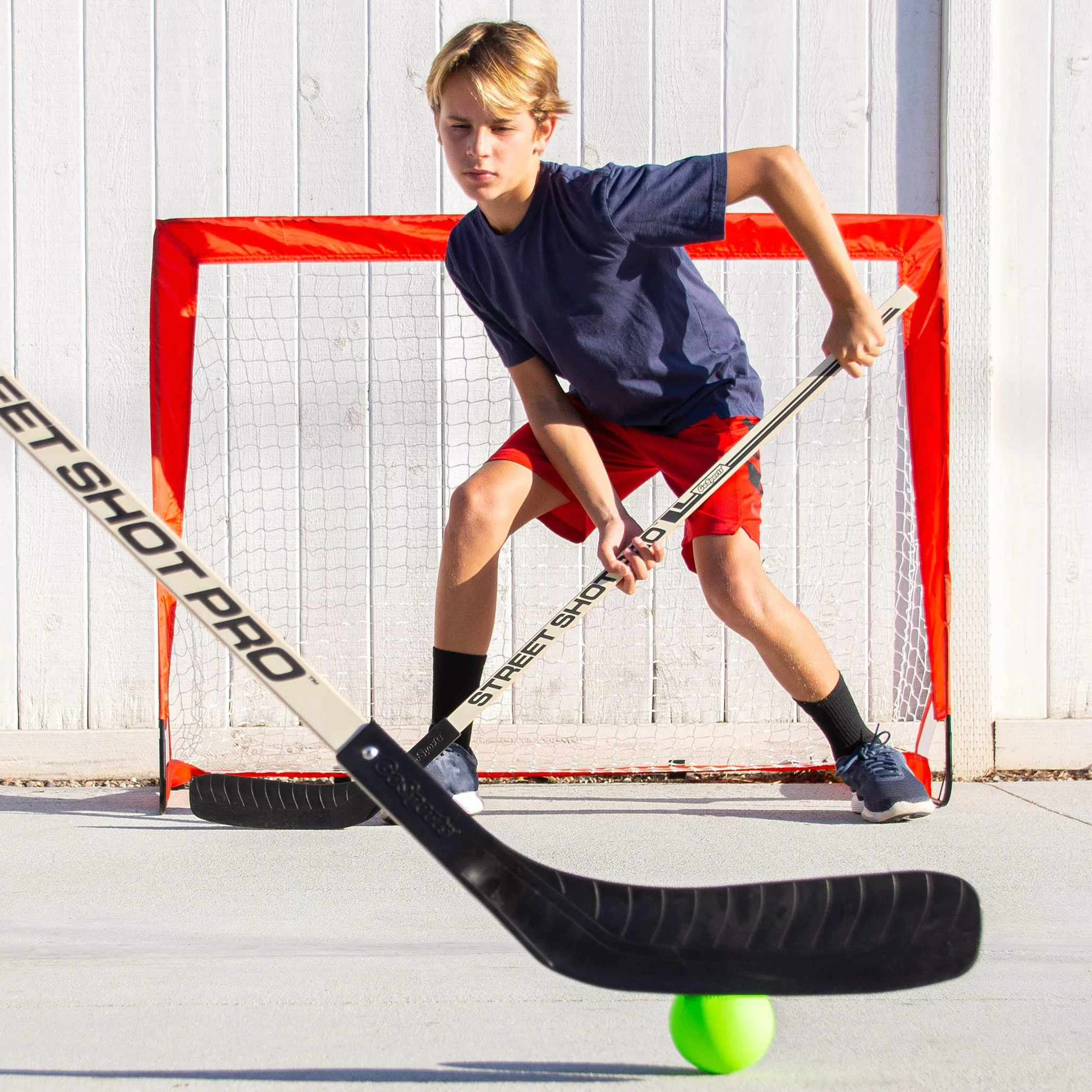 GoSports Street Hockey Goal Set with Sticks