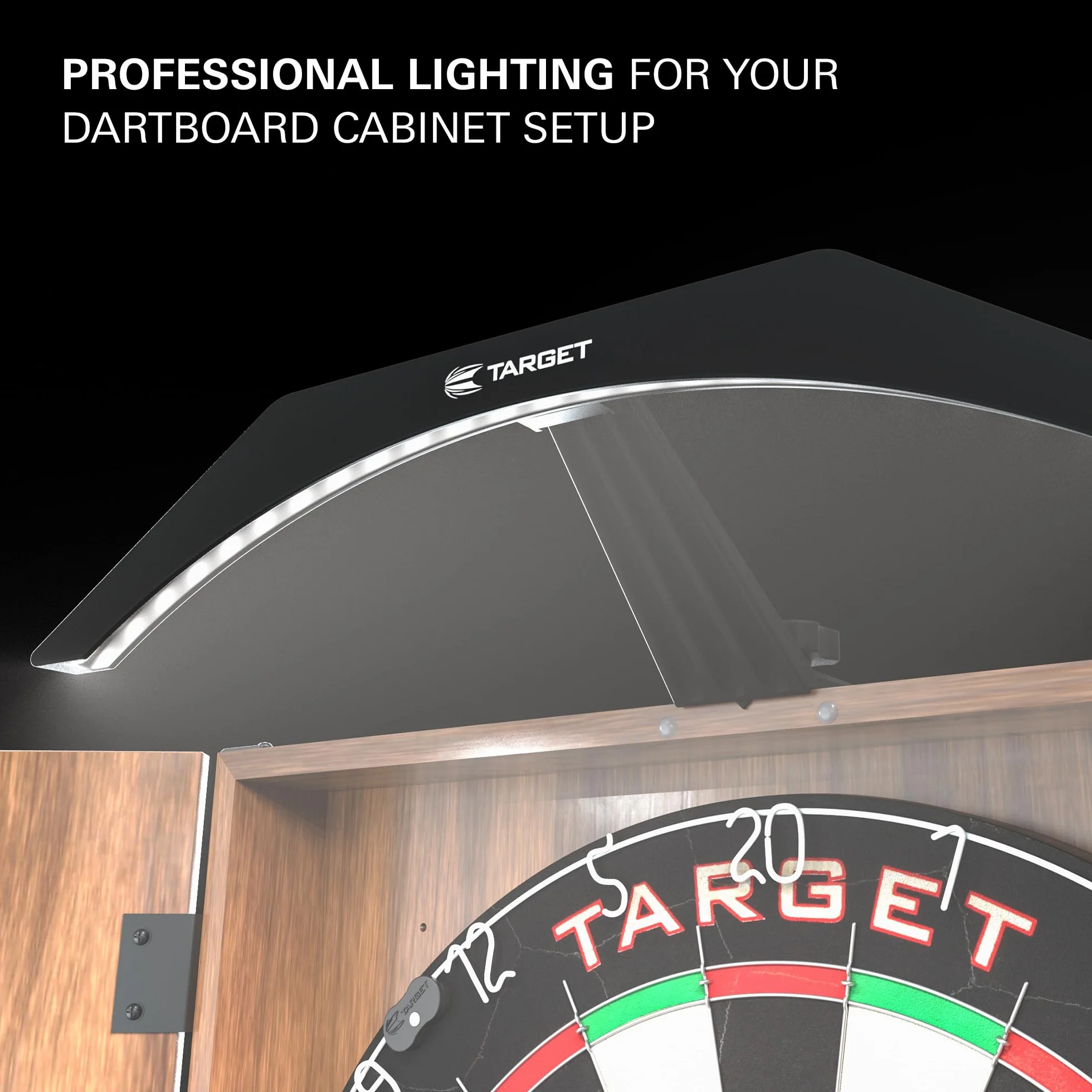 Target Darts Arc Dartboard LED Light Sicurezza Fits All Dart Boards Easy Assembly Bright Lighting