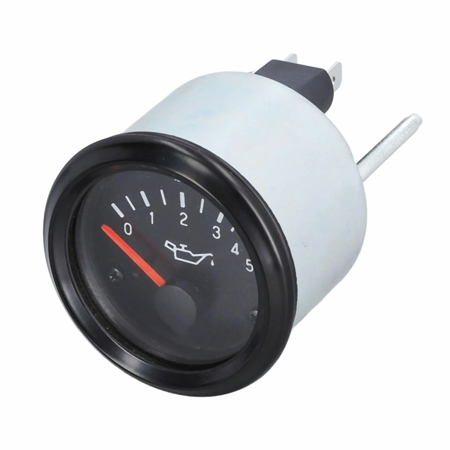 Manometro Carburante, Manometro Olio Impermeabile con Retroilluminazione a LED, 0-5 Bar, Copertura Trasparente, Ampia Compatibilità, Facile Installazione per Motore (24 V