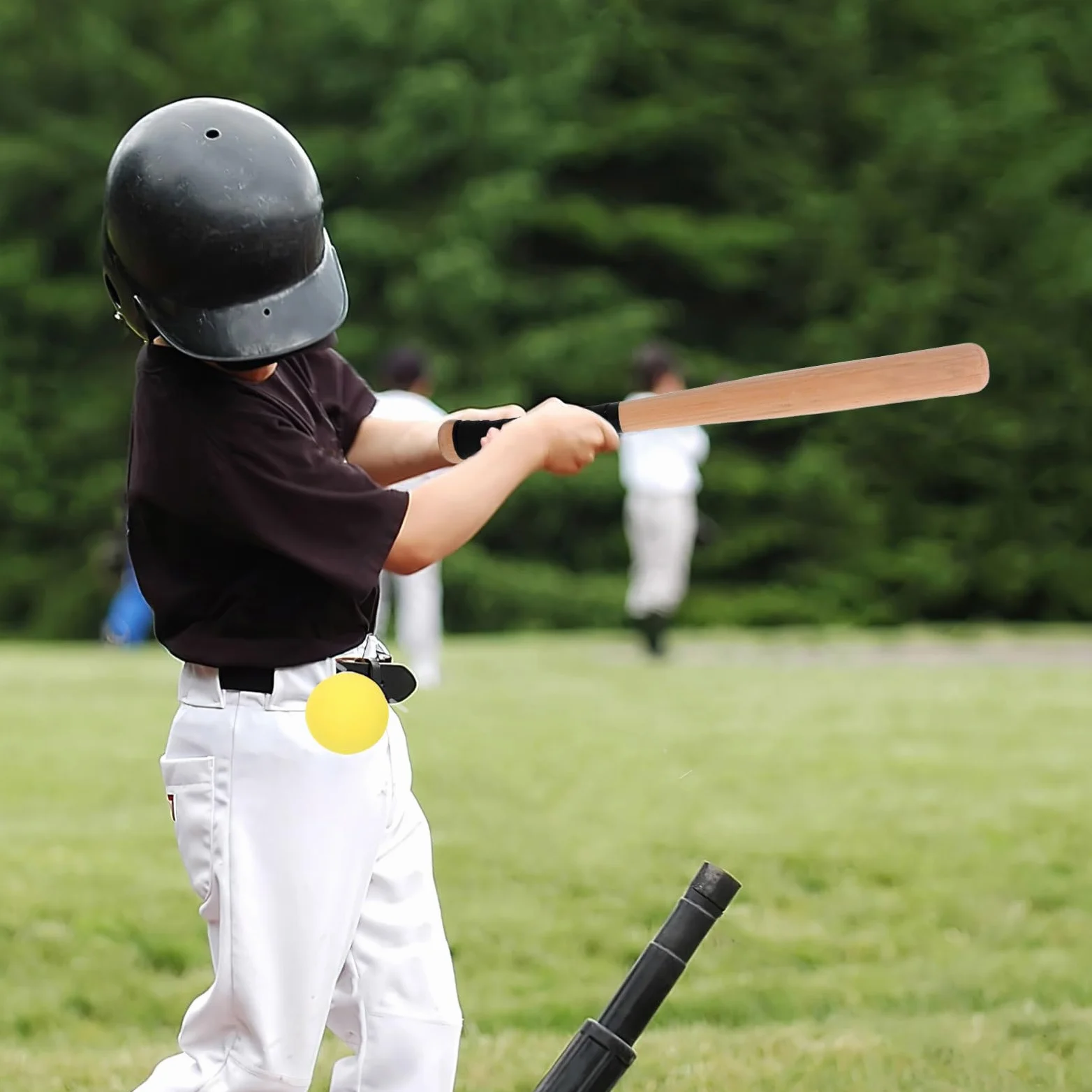 Mazza da Baseball Sportiva in Legno di Faggio 54 Cm Impugnatura e Logo, Bastone Leggero per Allenamento Ragazzo Ragazza, Ragazzi e Adulti, Attrezzatura Outdoor per Esercizi