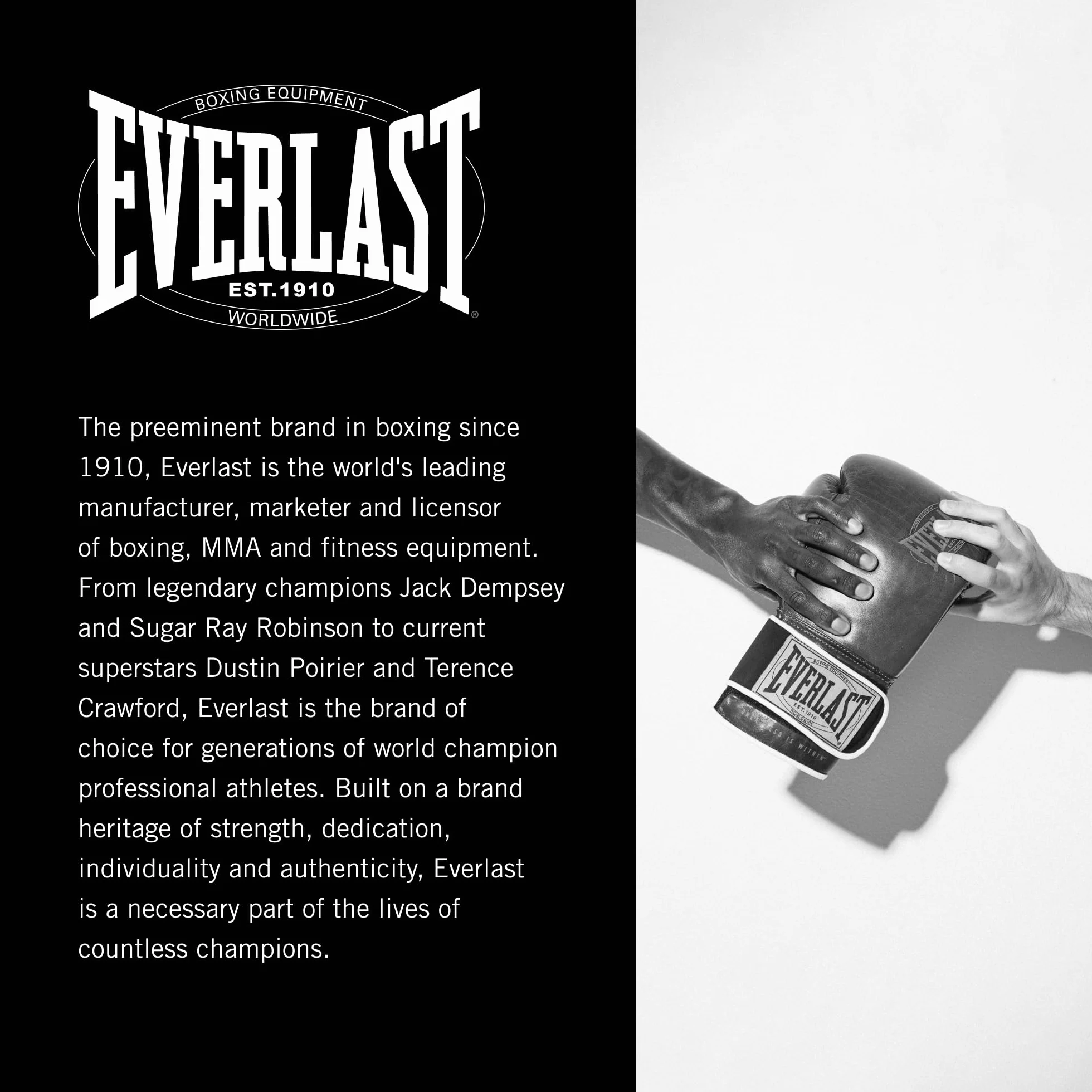Everlast Guantoni da boxe 1910 Guanti avanzati Hook and Loop triplo strato schiuma supporto polso prevenzione infortuni Allenamento sacco