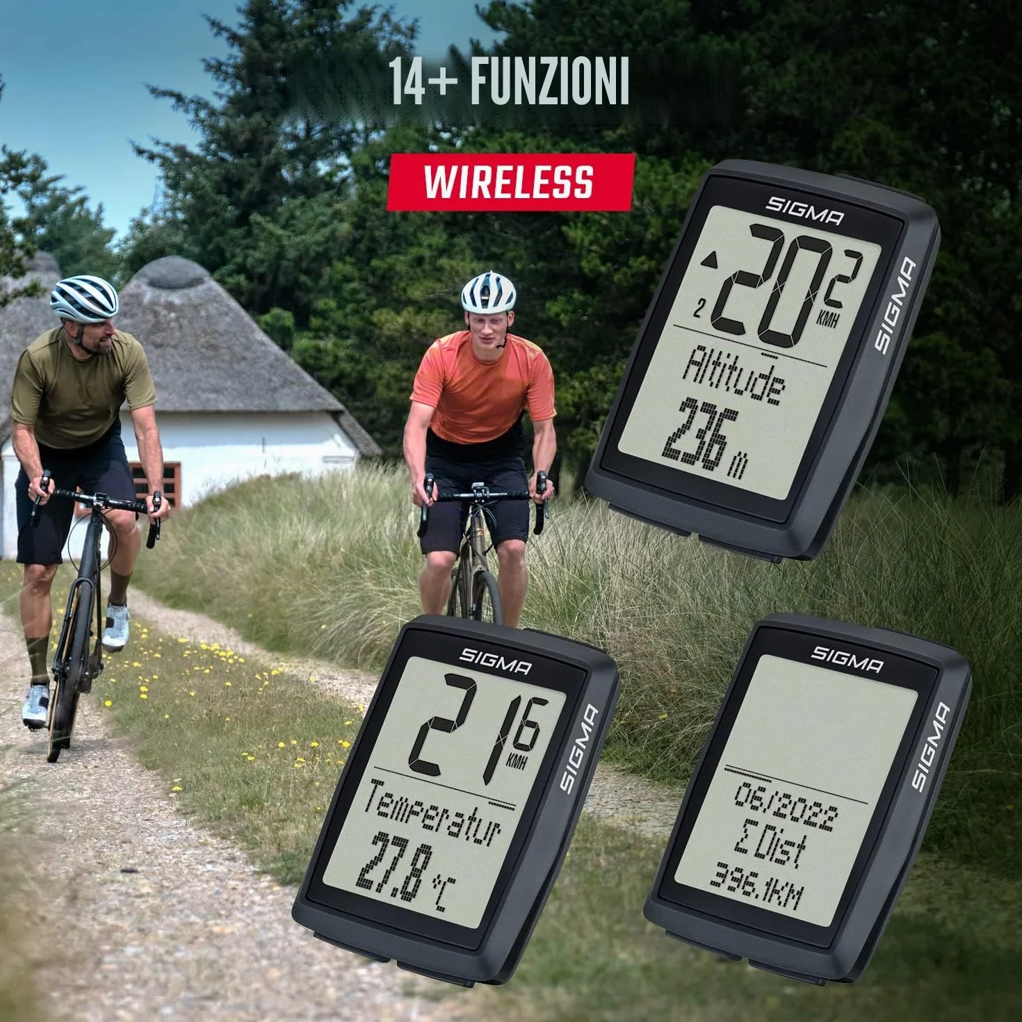 SIGMA BC 14.0 WL ciclocomputer wireless 14 funzioni altitudine barometrica