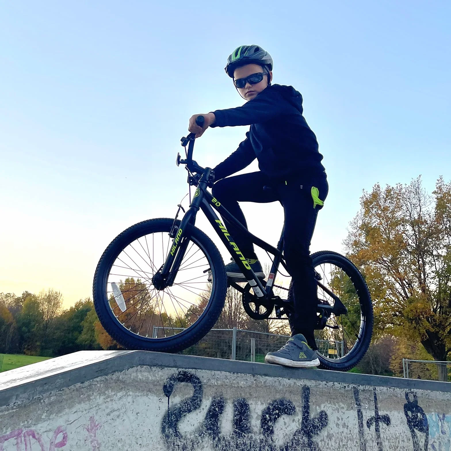 HILAND Mountain Bike 20 Pollici Bambini Ragazzi Ragazze Bicicletta Singola Velocità Doppi Freni a Mano Cavalletto