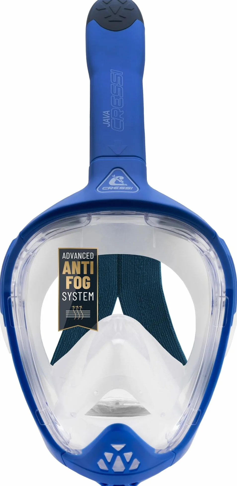 CRESSI Java Full Face Mask Snorkeling Integrale Compact Fit Anti Fog 100% Silicone Dry Snorkel