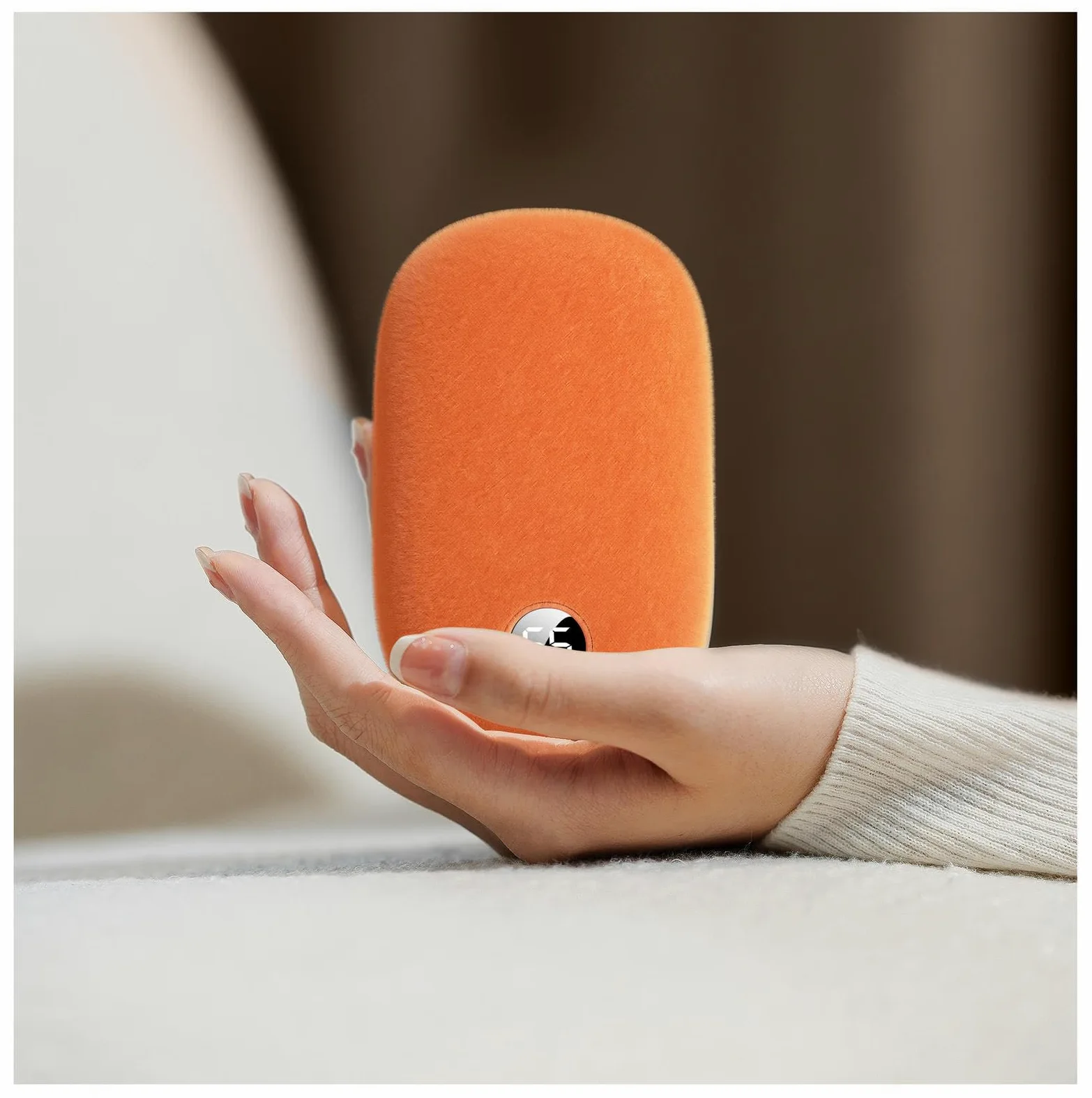 Scaldamani Ricaricabili Power Bank Funzioni (10000 mAh), Scaldamani elettrici Guscio Confortevole, Caricabatterie per Telefono Batteria Attrezzatura da Campeggio Portatile