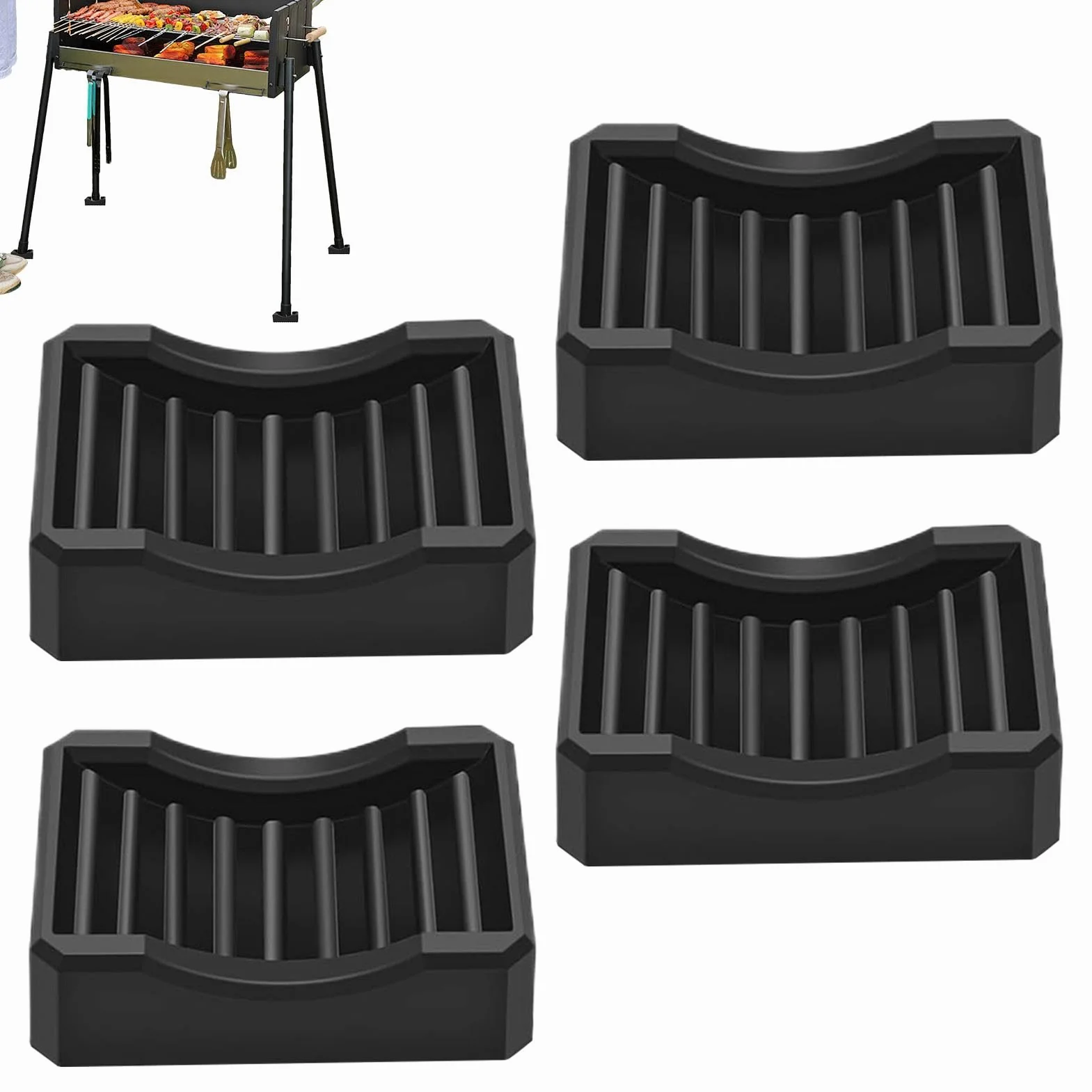 Piedini di livellamento per barbecue resistenti per patio giardino cortile campeggio