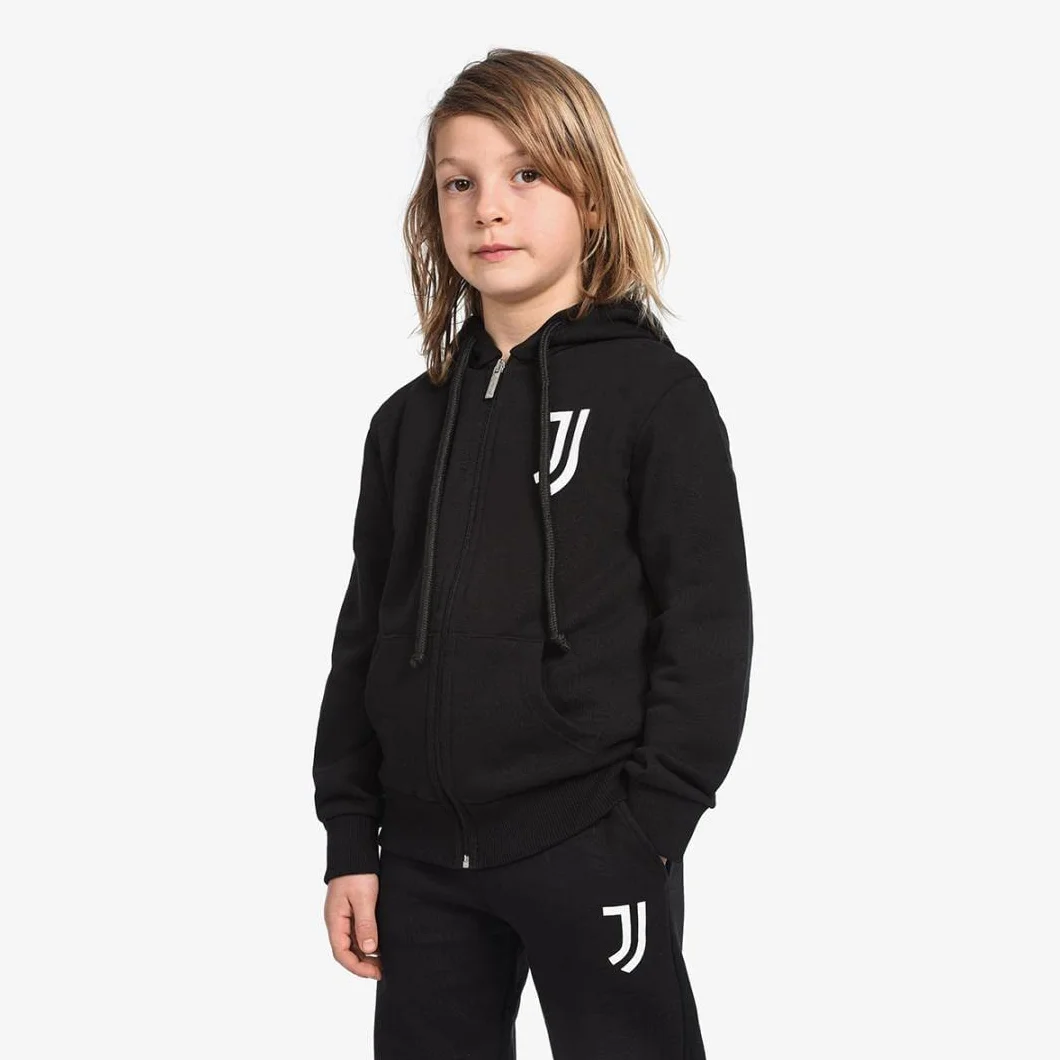 JUVENTUS Felpa Nera Bambino Cappuccio Logo Bianco 4-8 Anni Stagione 2020/21