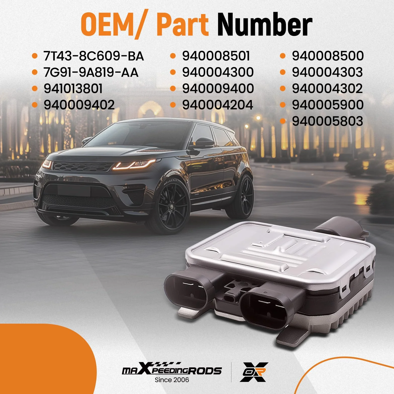 maXpeedingrods Modulo controllo ventola radiatore Land-Rover Freelander2 Range-Rover Evoque Volvo S60 S80 V40 V70 XC60 XC70