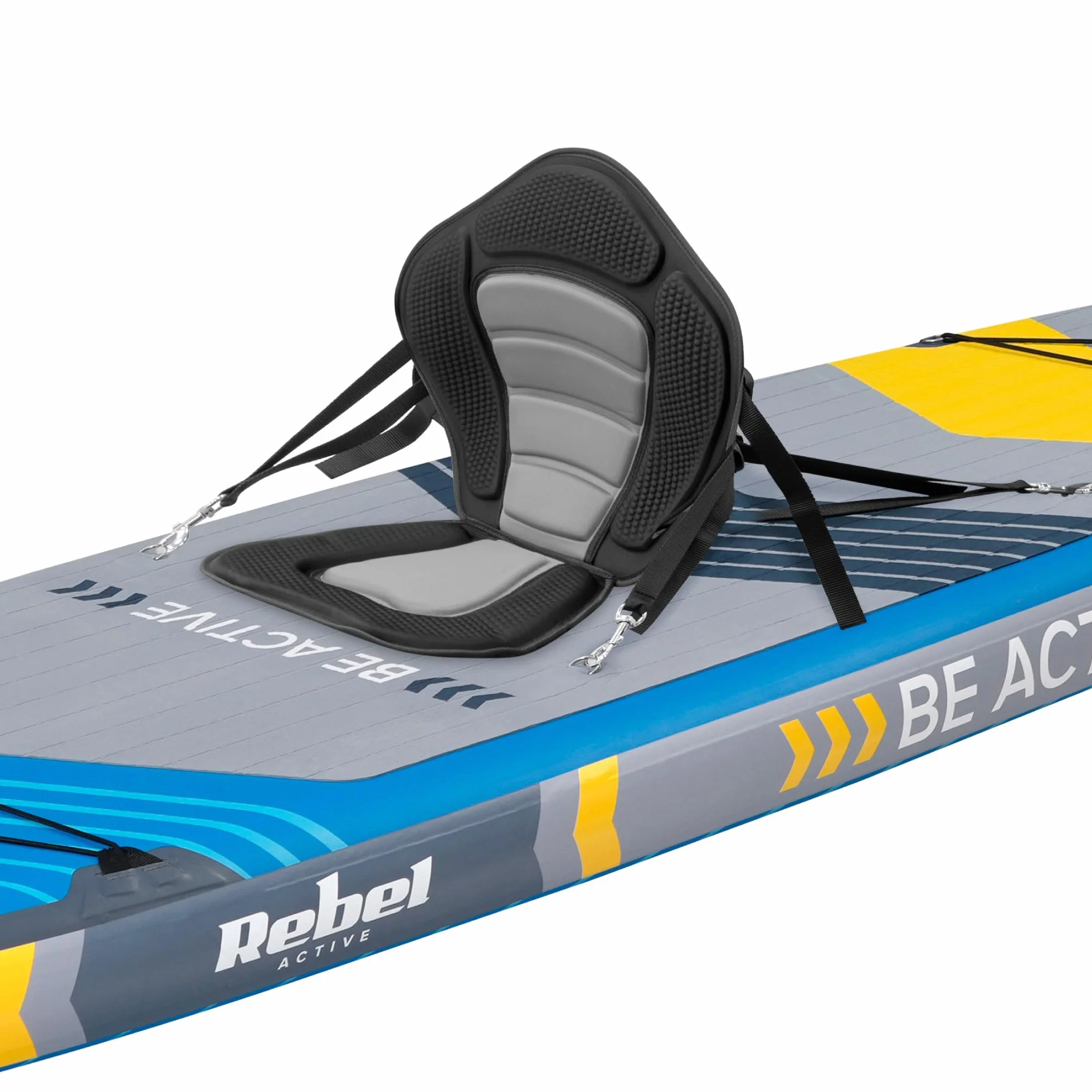 Rebel Electro Tavola da SUP gonfiata 335 cm con sedile, zaino e pompa a pagaia RBA-4507-WH