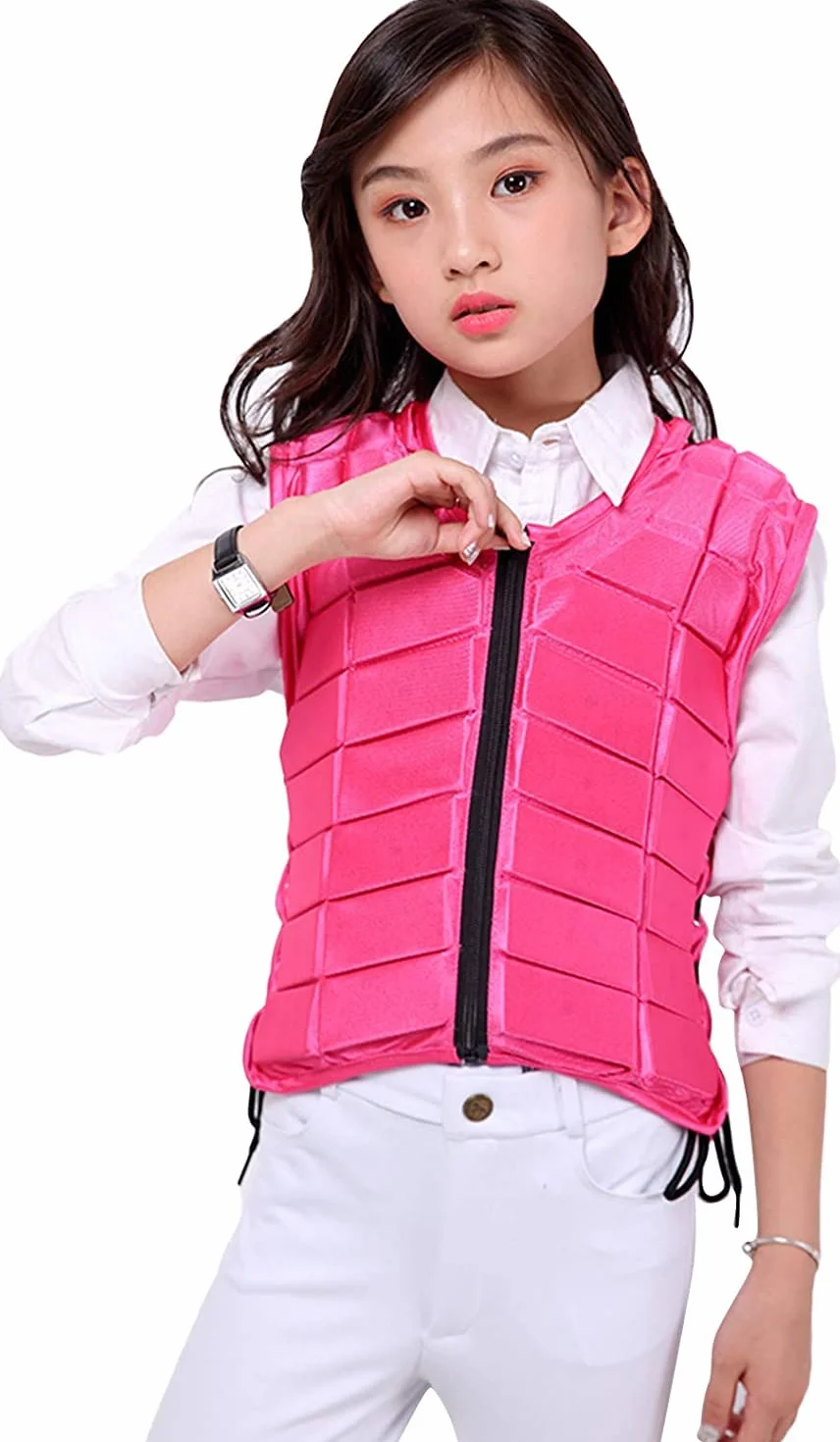 TentHome Unisex Bambini Gilet di Protezione Equestre EVA imbottito sicurezza equitazione attrezzature di Protezione del Corpo Guardia Gilet di assorbimento degli Urti