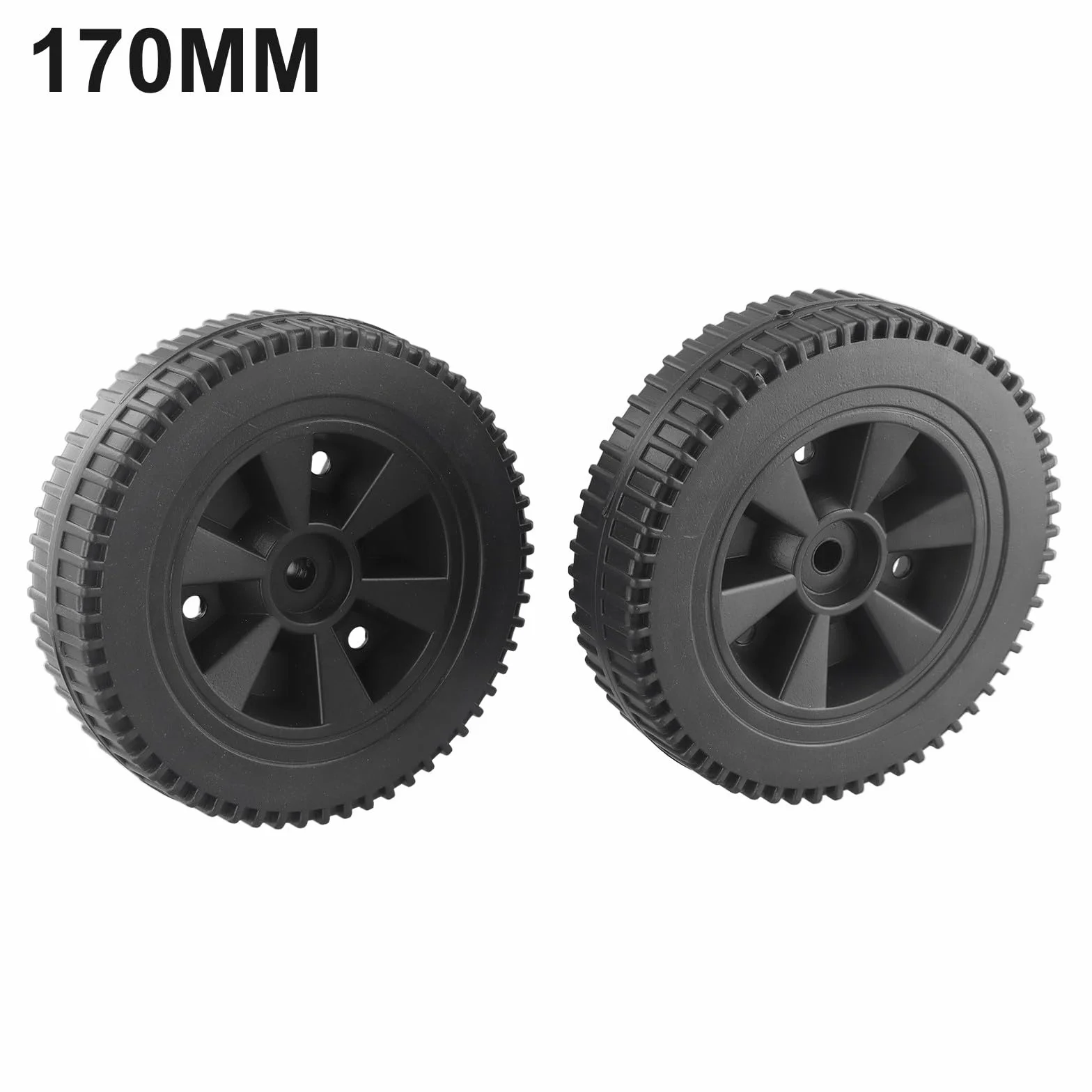 Ruote di ricambio per barbecue 17,8 cm, plastica, resistenti al calore e all'usura (170 mm)