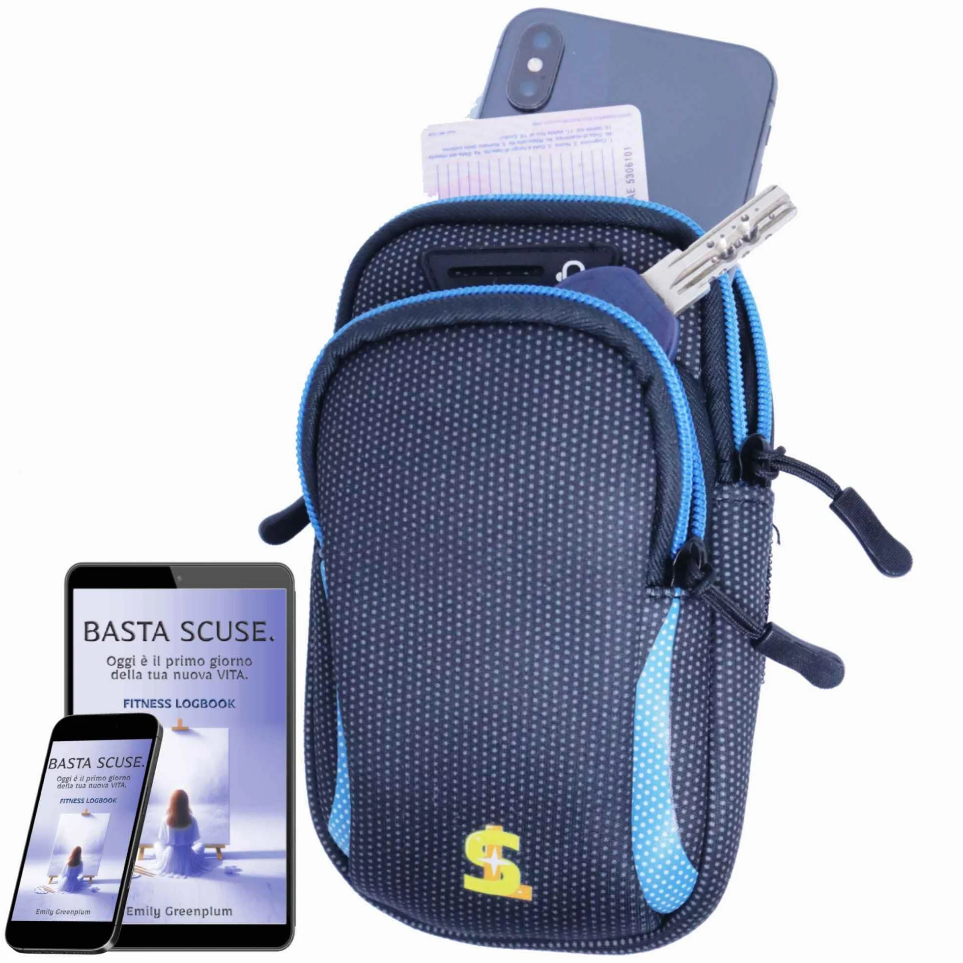 Lunge&SprintBAG Portatelefono Da Corsa Idrorepellente Traspirante Capiente Resistente