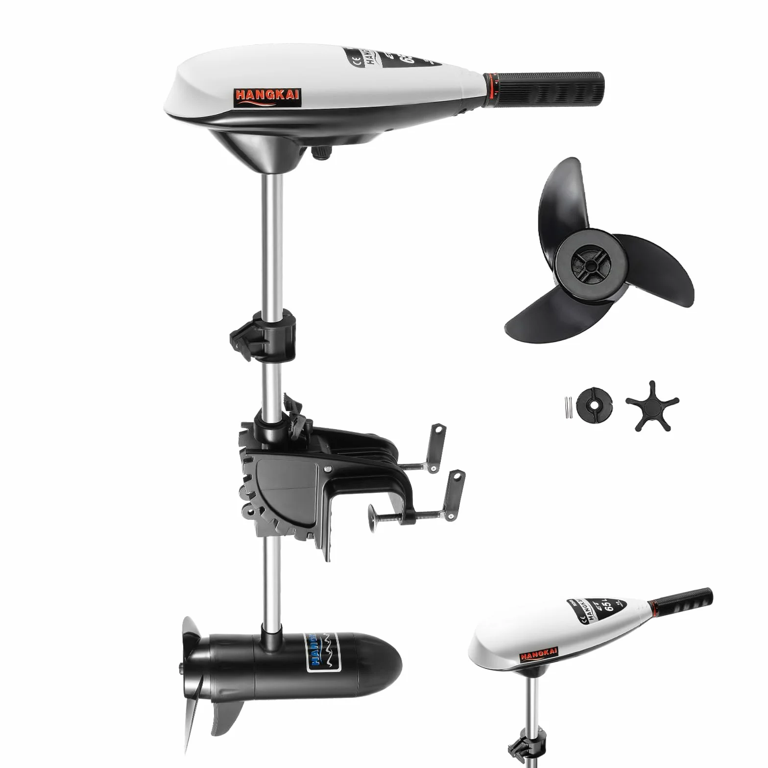 Motore fuoribordo elettrico 660W 12V 65LBS senza spazzole 5 marce avanti 2 retromarce per barche 2-4m