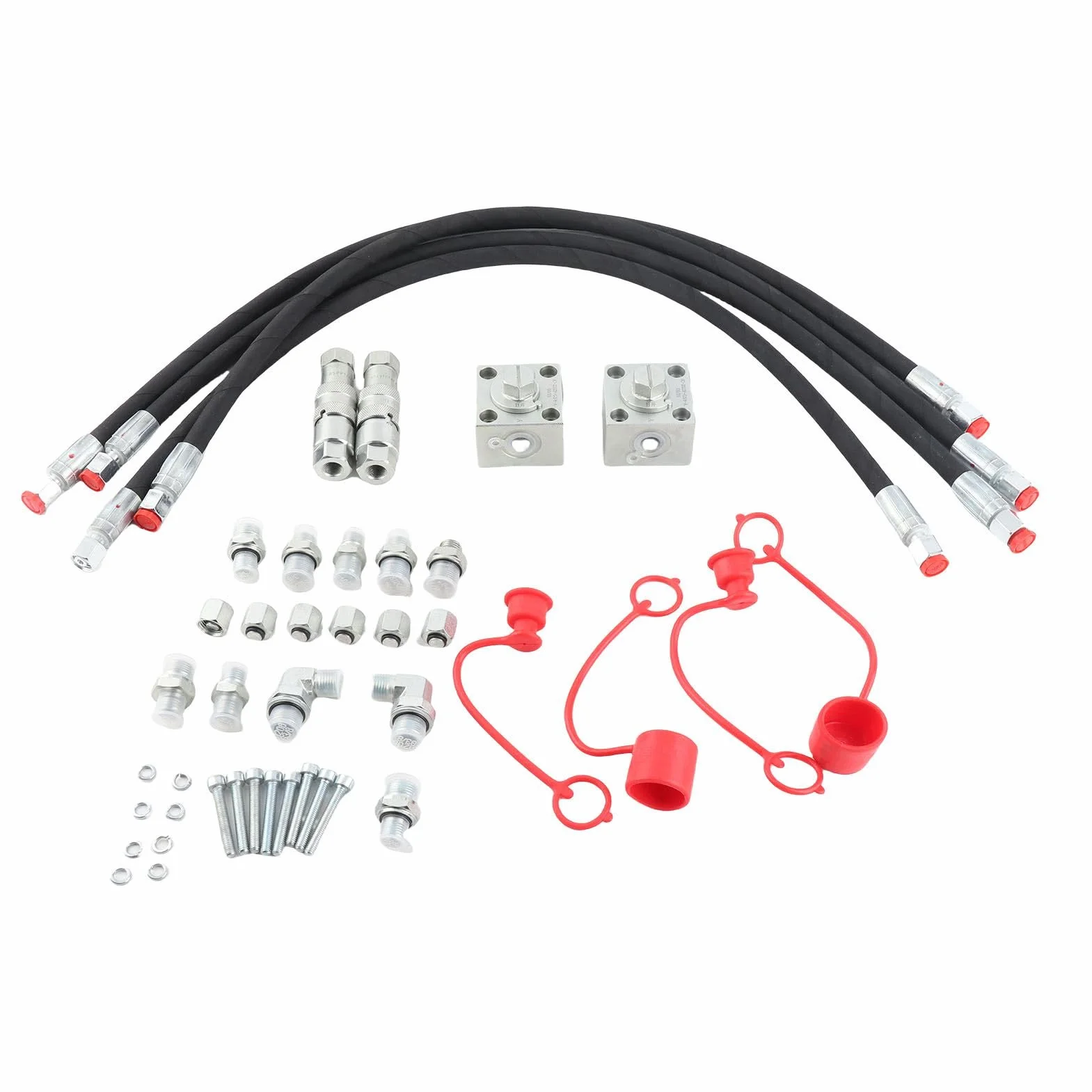 Valvola di Deflessione Idraulica 3 Percorsi 1-2 Tonnellate Mini Escavatori Cinesi 31" Tubi Connessioni Rapide Accessori