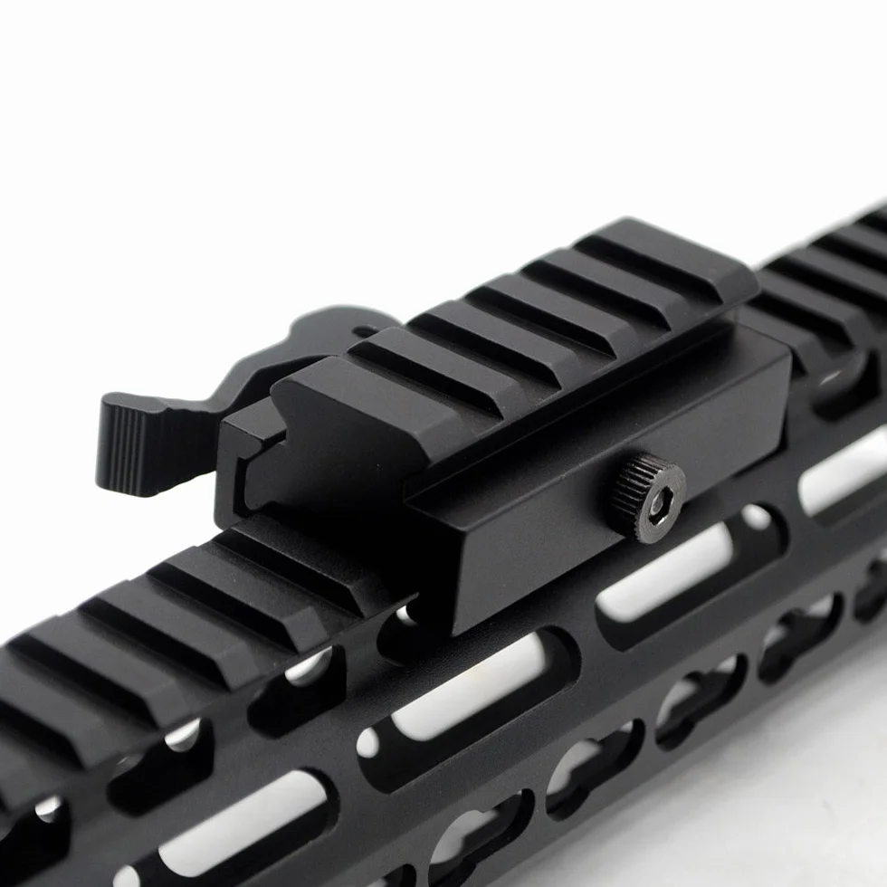 TRIROCK Tactical QD Staccabile 20mm Picatinny Guide Low Profile Riser 5 Slot QR Mount