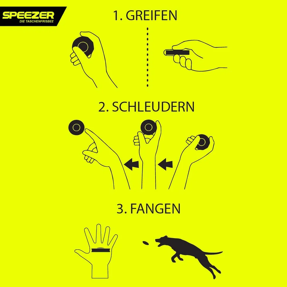SPEEZER Mini Frisbee – neon yellow disc for kids & pros – small soft pocket frisbee