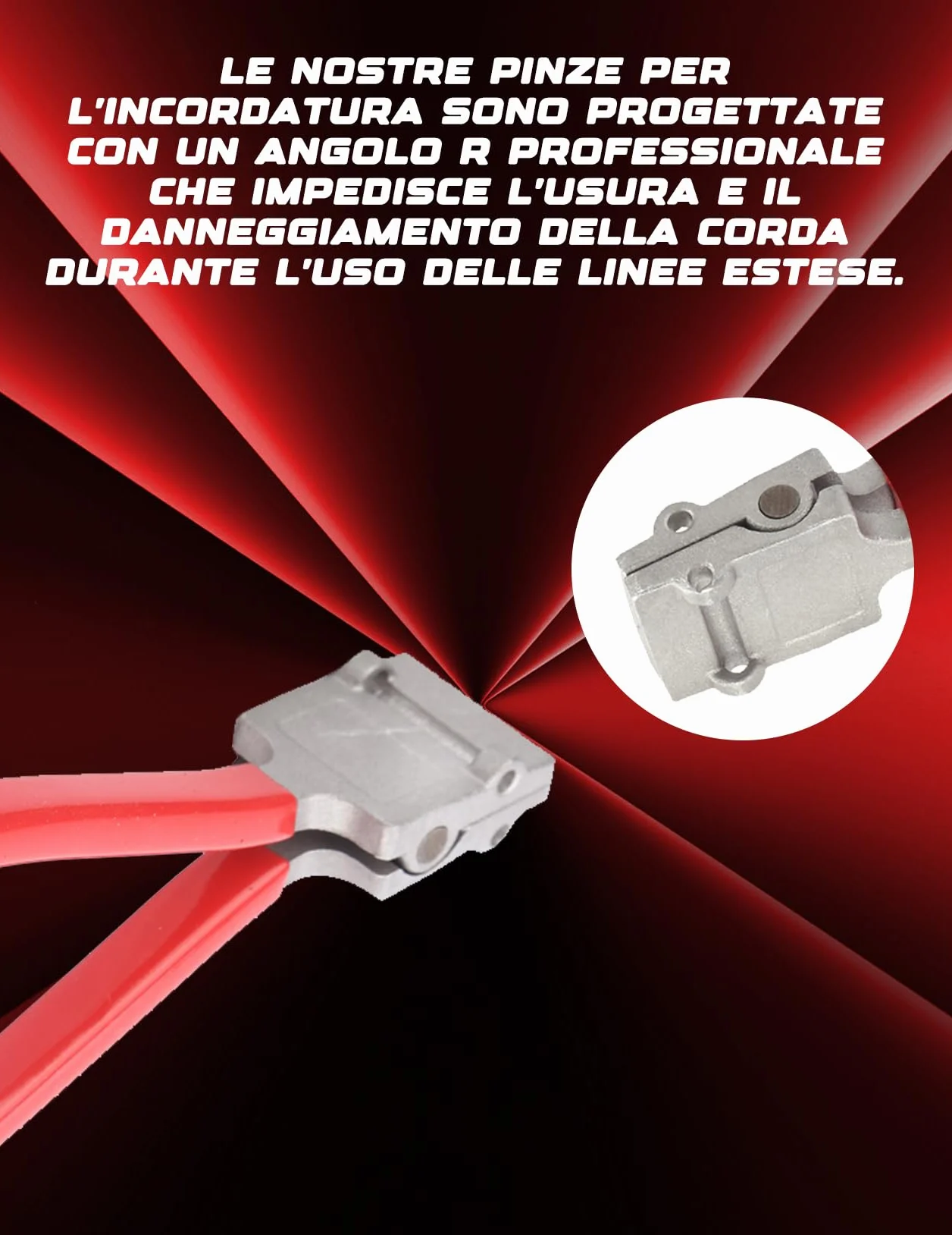 Morsetto per Incordare Racchette da Tennis e Badminton con 3 Molle