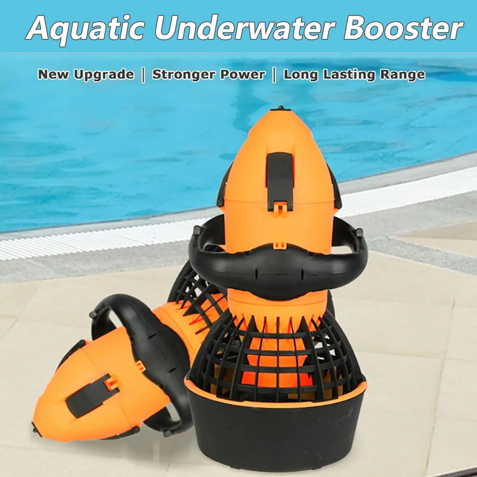 Seascooter Subacqueo 500 W, Underwater Booster Doppia Velocità per Immersioni e Snorkeling