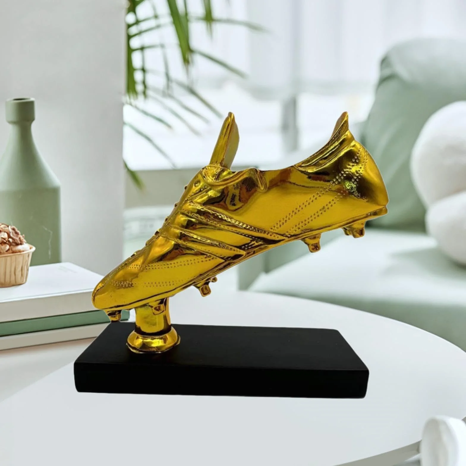 MagiDeal Scultura Trofeo Scarpa d'Oro Calcio, Statuetta in Resina, Artigianato Scarpe da Collezione