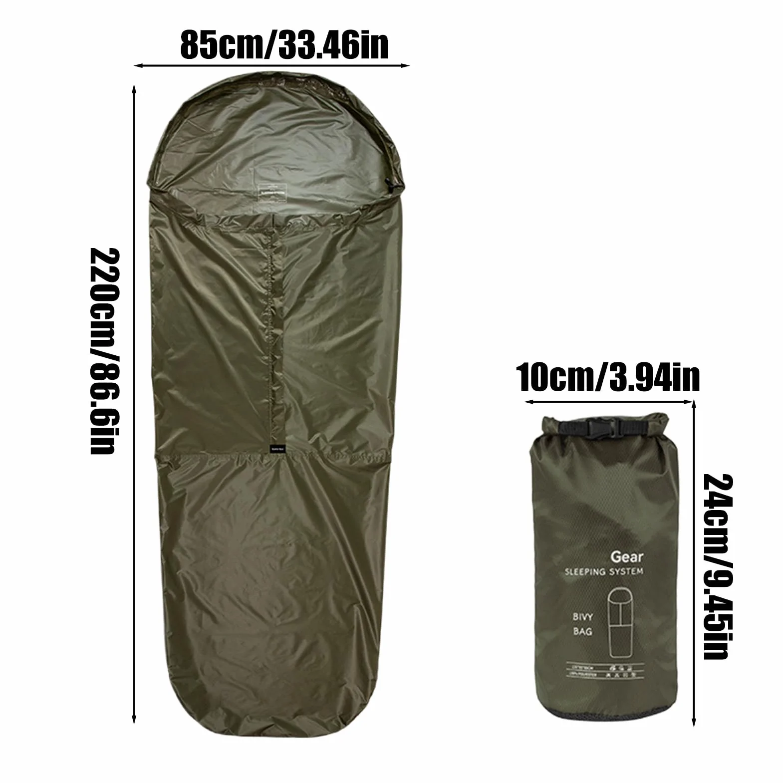 Copertura termica per sacco a pelo 220x80 cm impermeabile campeggio