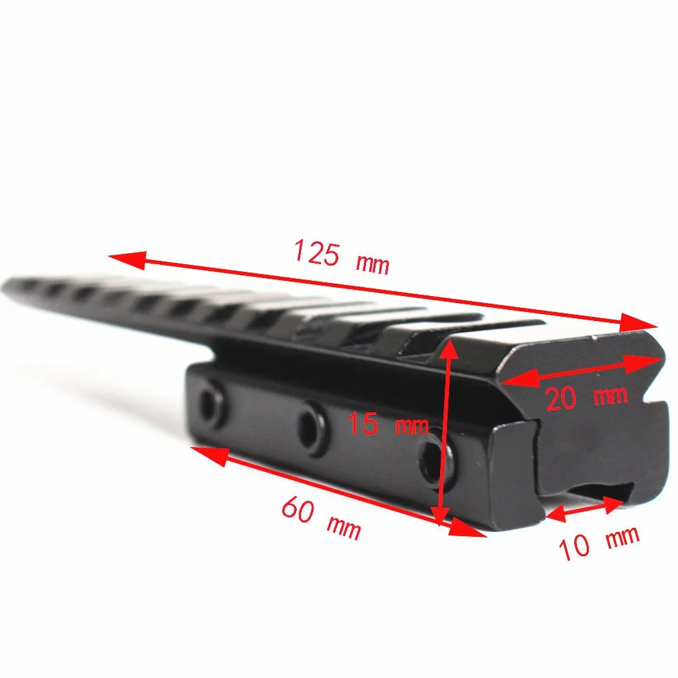 NOGA Tattico 12.5cm Dovetail Adattatore da 11mm a 20mm per Picatinny Rail