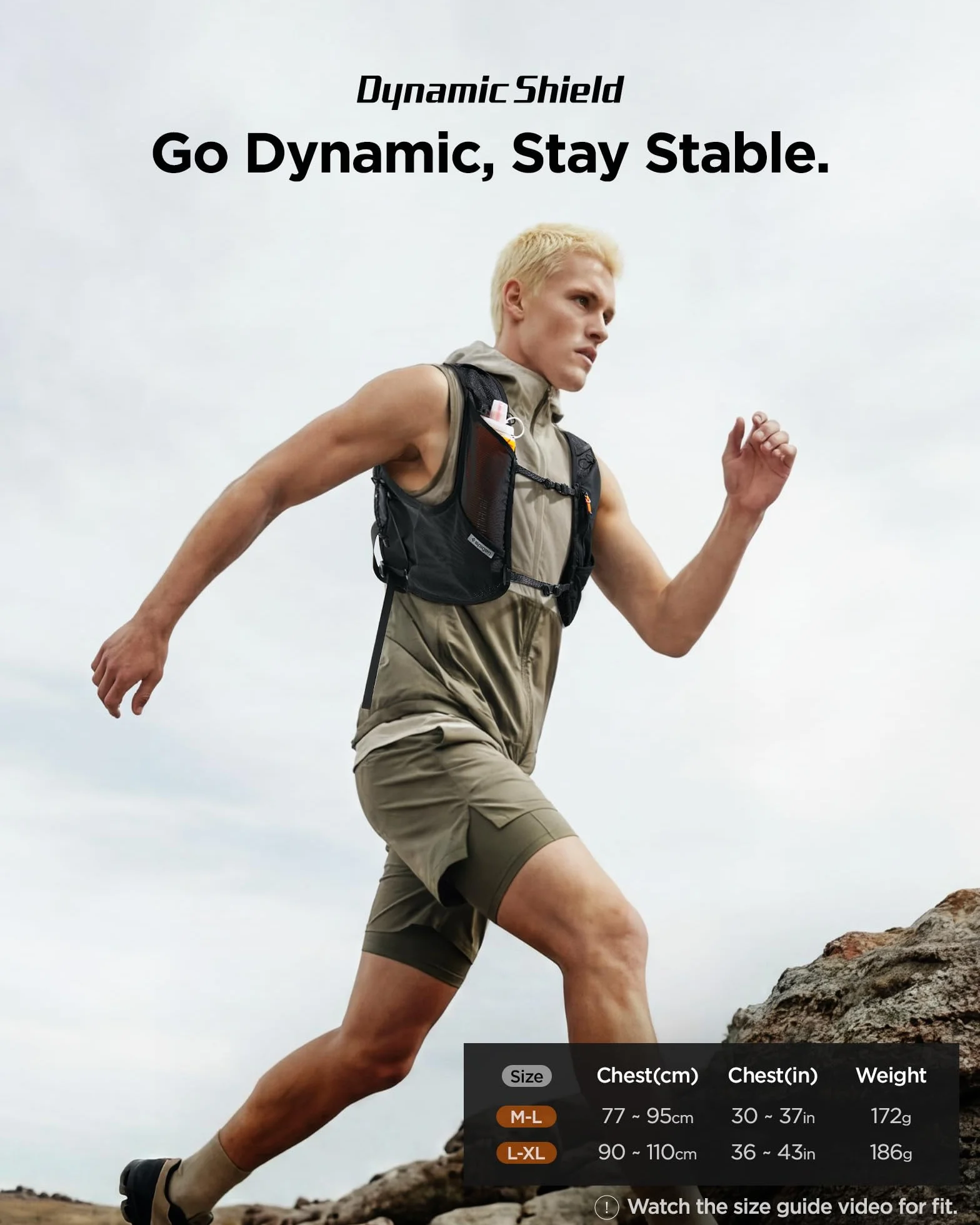 Spigen Gilet Running 5L con Flask 500ml, Supporto Smartphone, Vestibilità Regolabile M/L Active Black