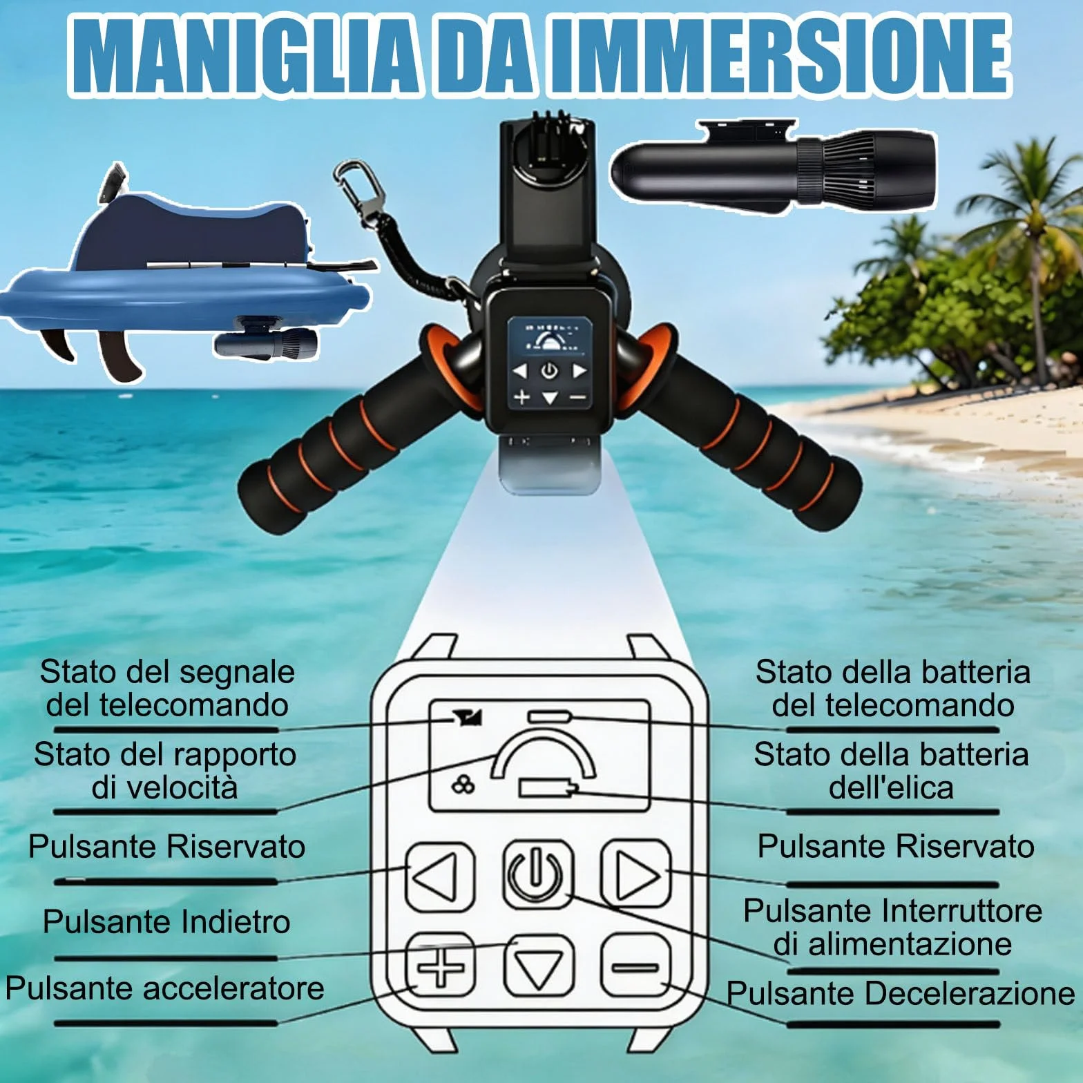 Moto d'Acqua Gonfiabile Elettrica 700W 10000mAh 16000mAh 3-9km/h 40-130min 9 velocità Mare Lago