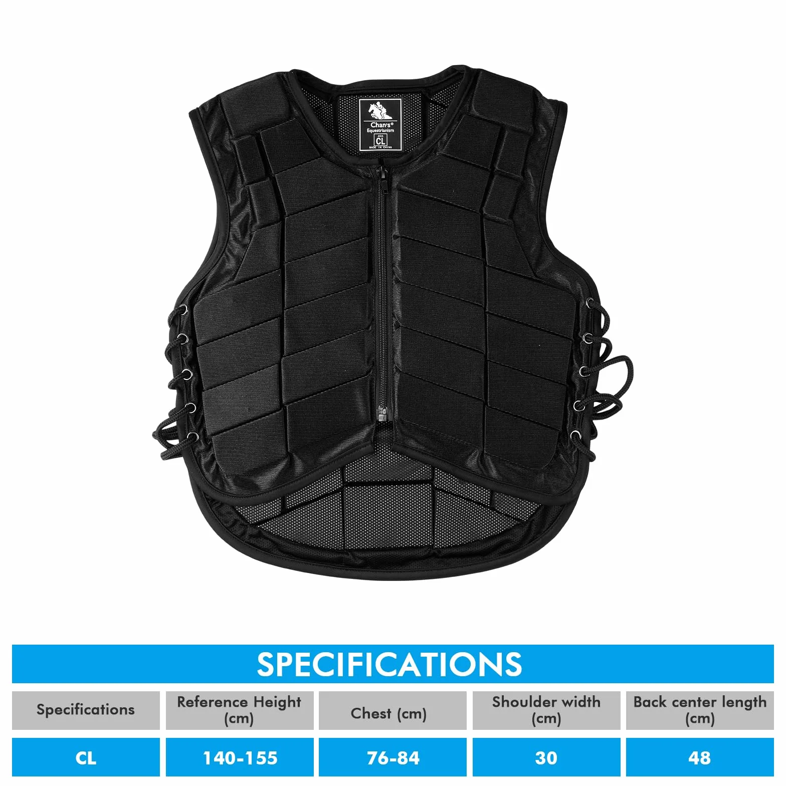 Protezione per Il Corpo da Equitazione, Gilet Protettivo Nero Acrilico per Allenamento per Equitazione, Comodo Gilet da Equitazione per Ragazzi Ragazze Bambini Bambini(CL)