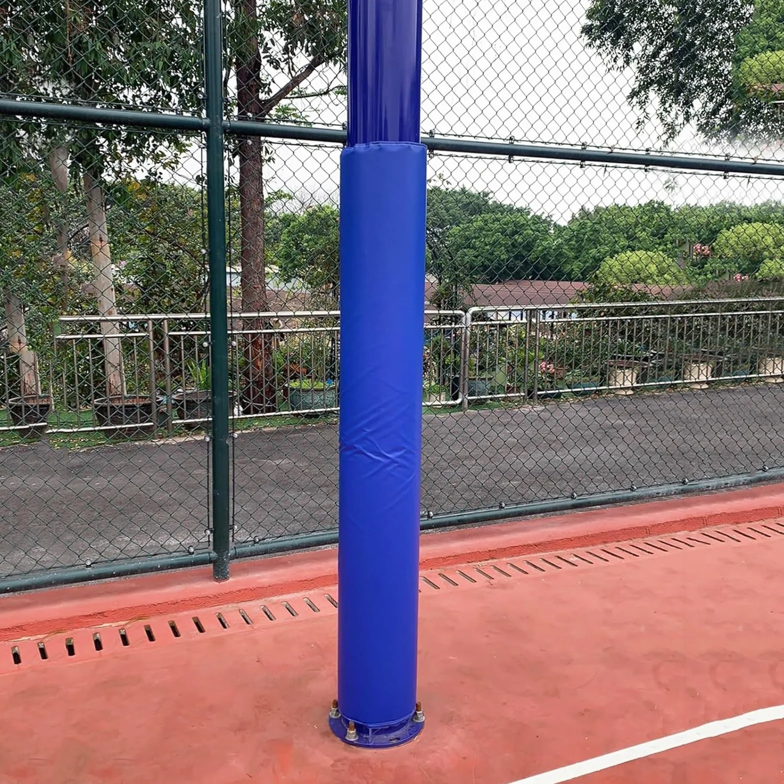 Imbottitura rotonda per pali da palestra e garage, protezione avvolgente per canestro