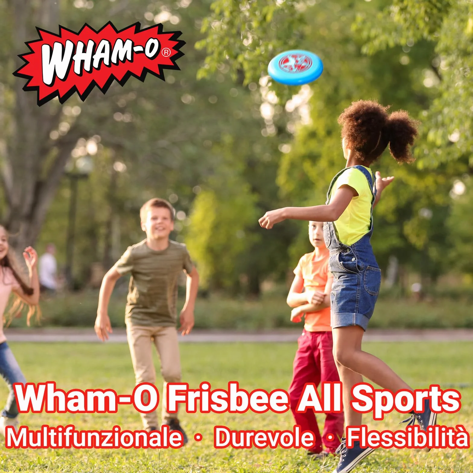 Wham-O Frisbee All Sport Disc 140g 25.02cm Impugnatura Resistente Antiscivolo per Giochi all'Aperto