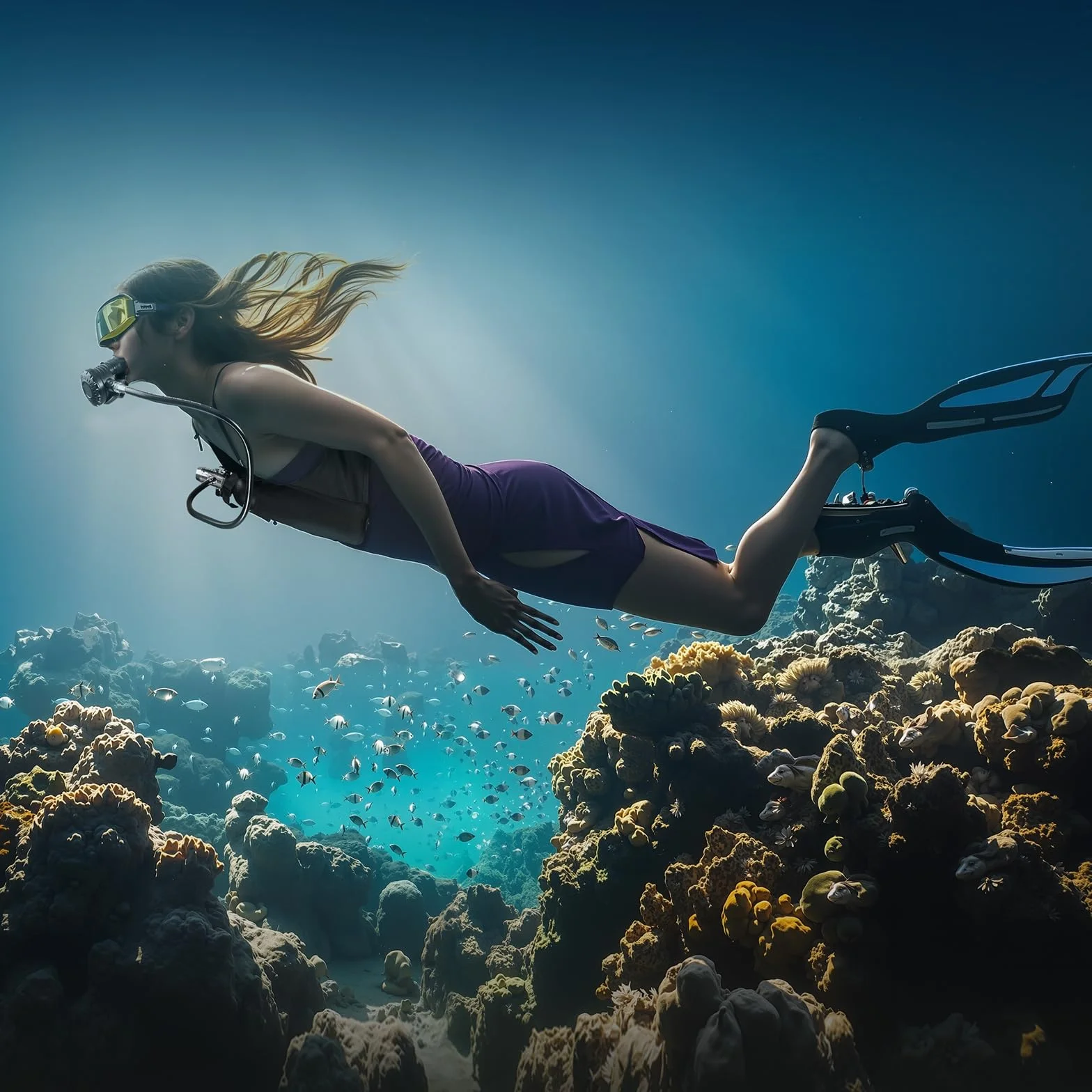 VEVOR Bombola Subacquea Portatile, capacità del Cilindro 1 L Bombola di Ossigeno per Immersioni, Supporta 15 a 20 Minuti di Respirazione Subacquea, profondità di Immersione 30 m con Pompa, Nero