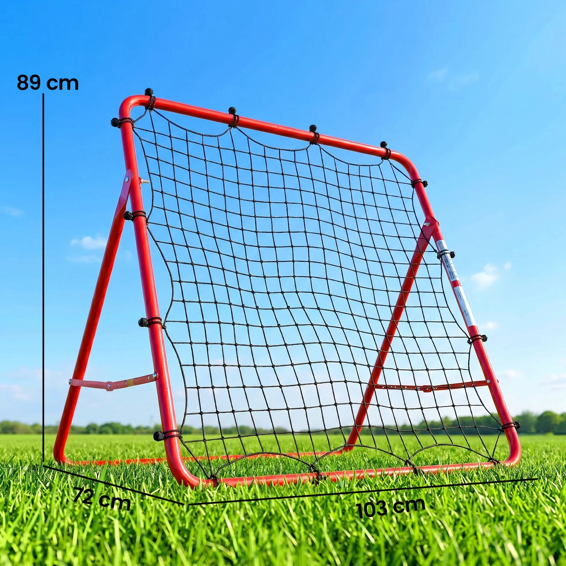 SPORTNOW Rete Rebounder Calcio Regolabile 5 Angolazioni Allenamento Portatile Giardino