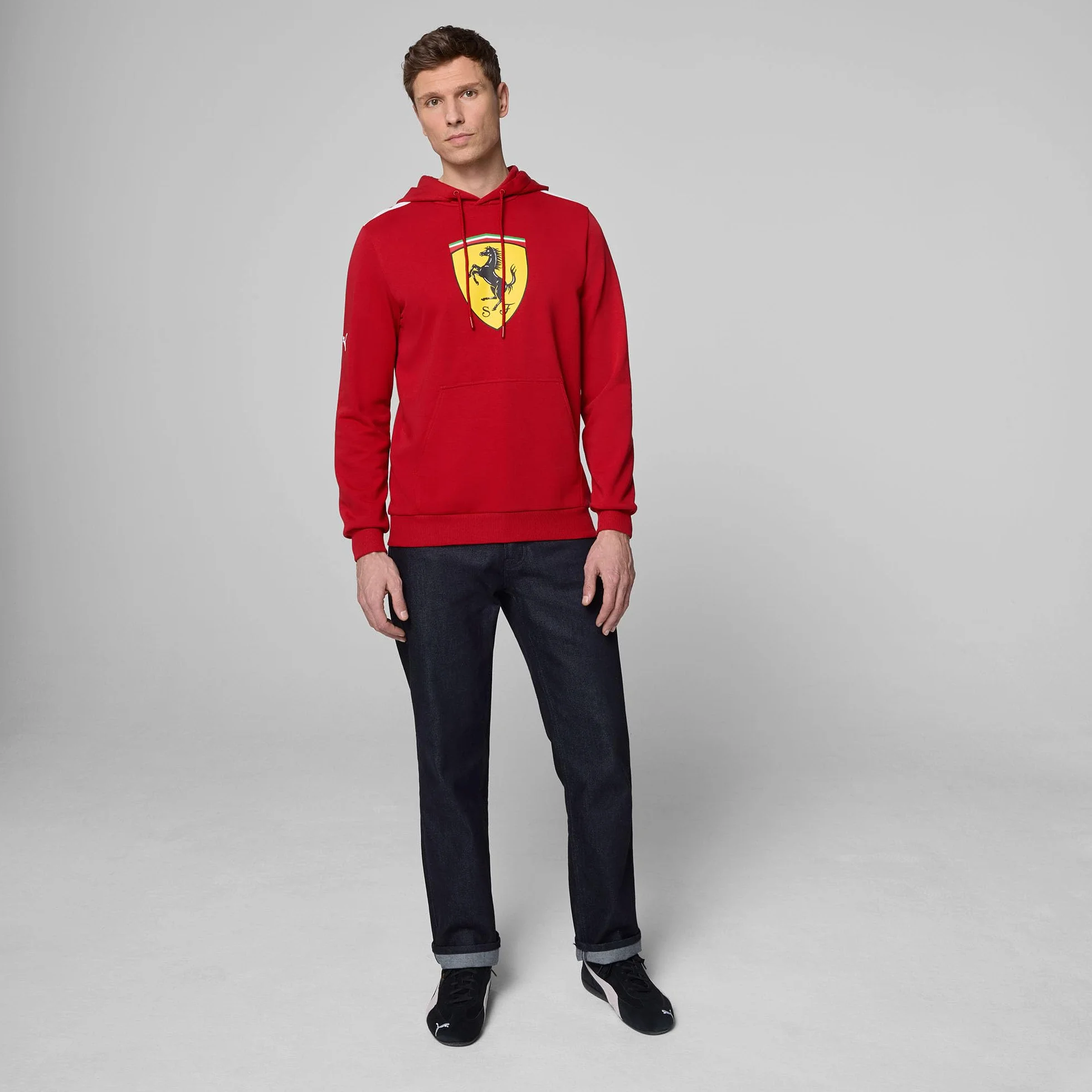 PUMA Scuderia Ferrari F1 Felpa con Logo Scudetto sul Petto