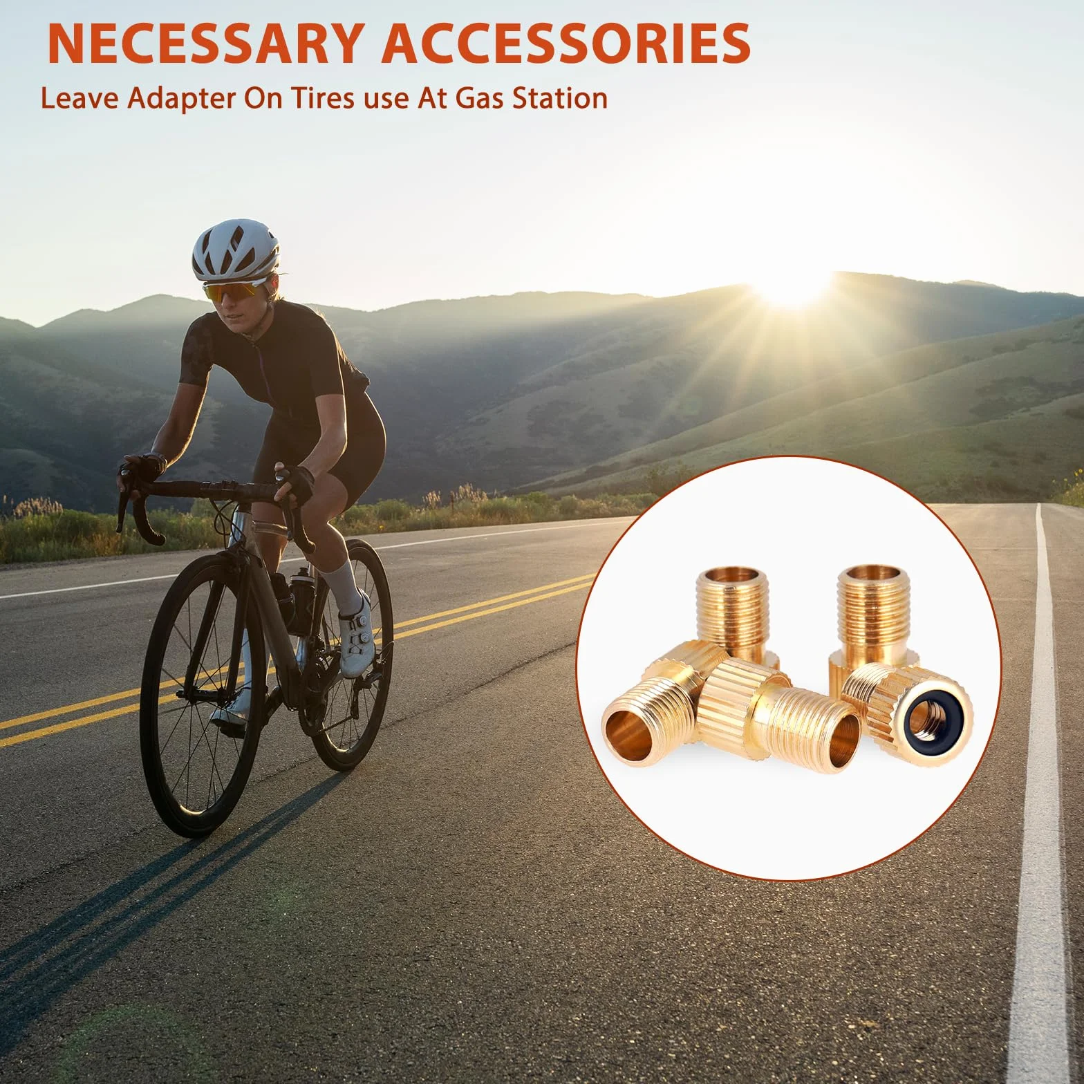 Sliverdew 5 pezzi adattatore valvola Presta a Schrader in ottone per bici