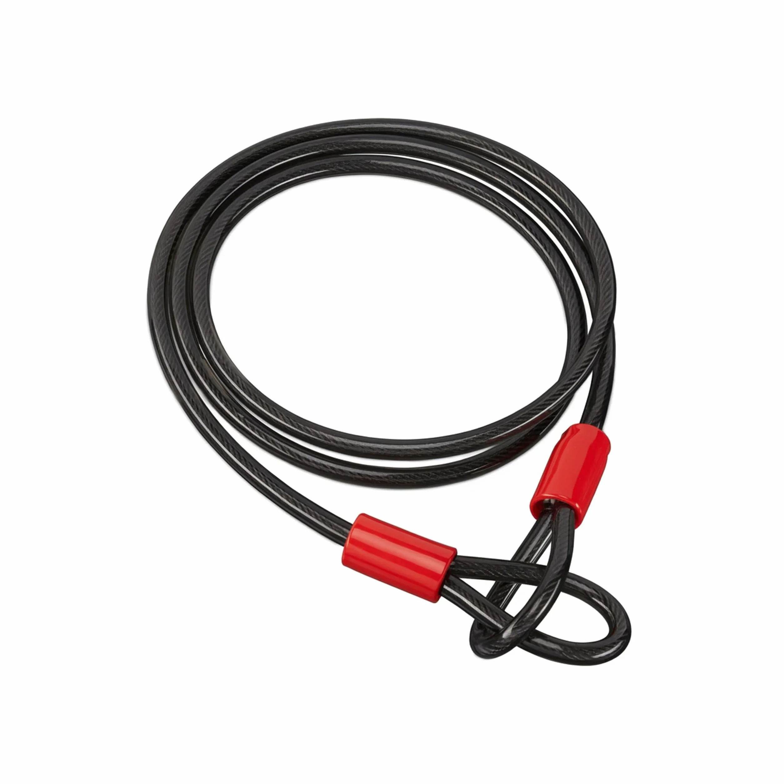 Relaxdays Cavo Extra Lungo da 2m in Acciaio Rivestito per Biciclette e Bagagli, Nero