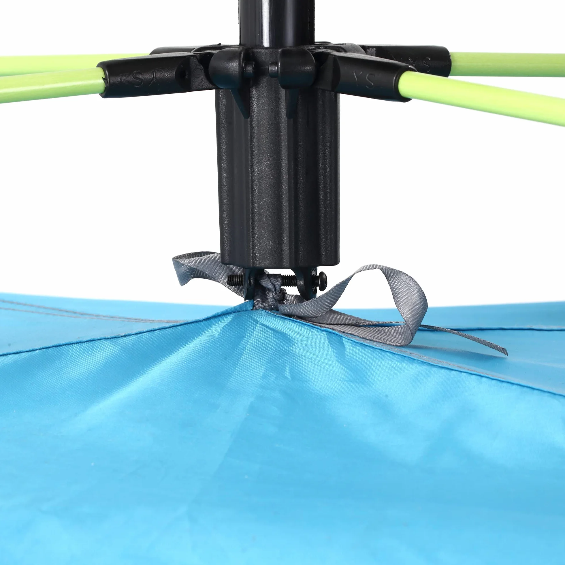 Outsunny Tenda da Spiaggia con Finestre Richiudibili e Porta a Cerniera, 220x173x120 cm
