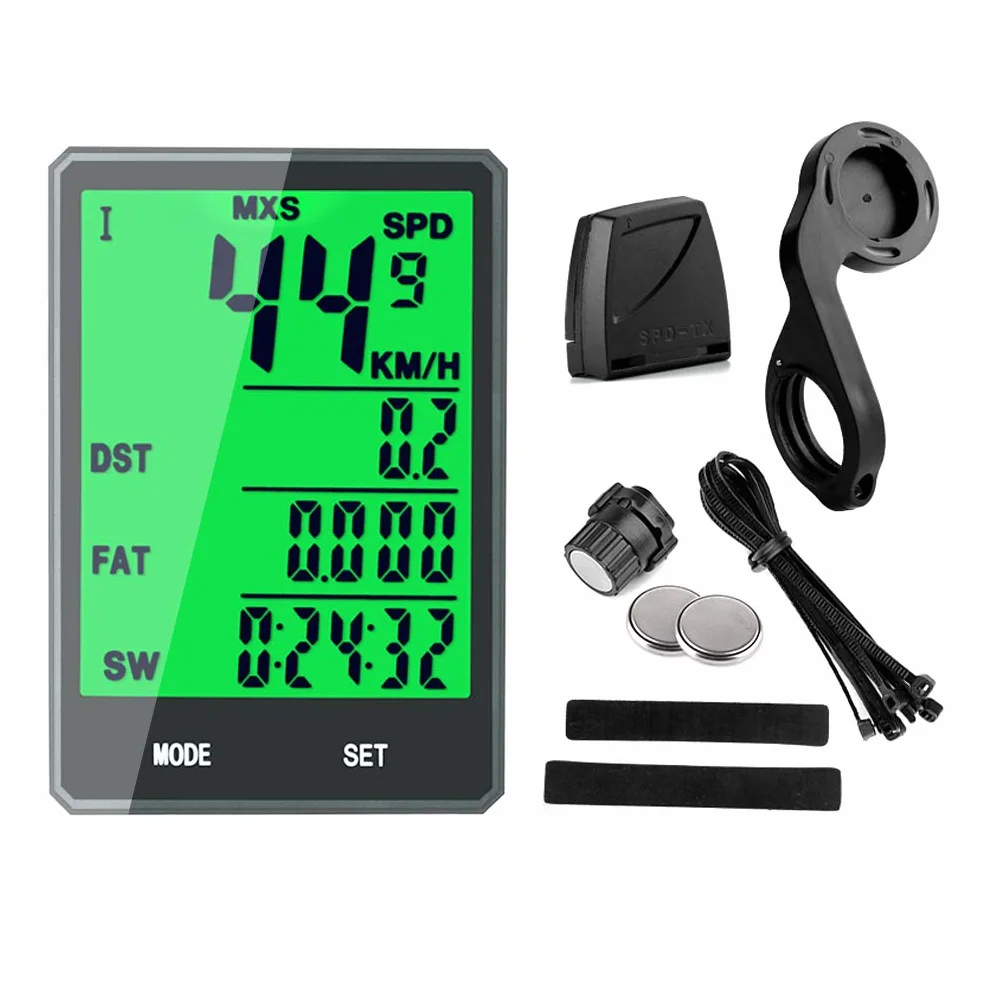 Contachilometri per Bicicletta Wireless 2.8" Schermo LCD Impermeabile Multifunzionale